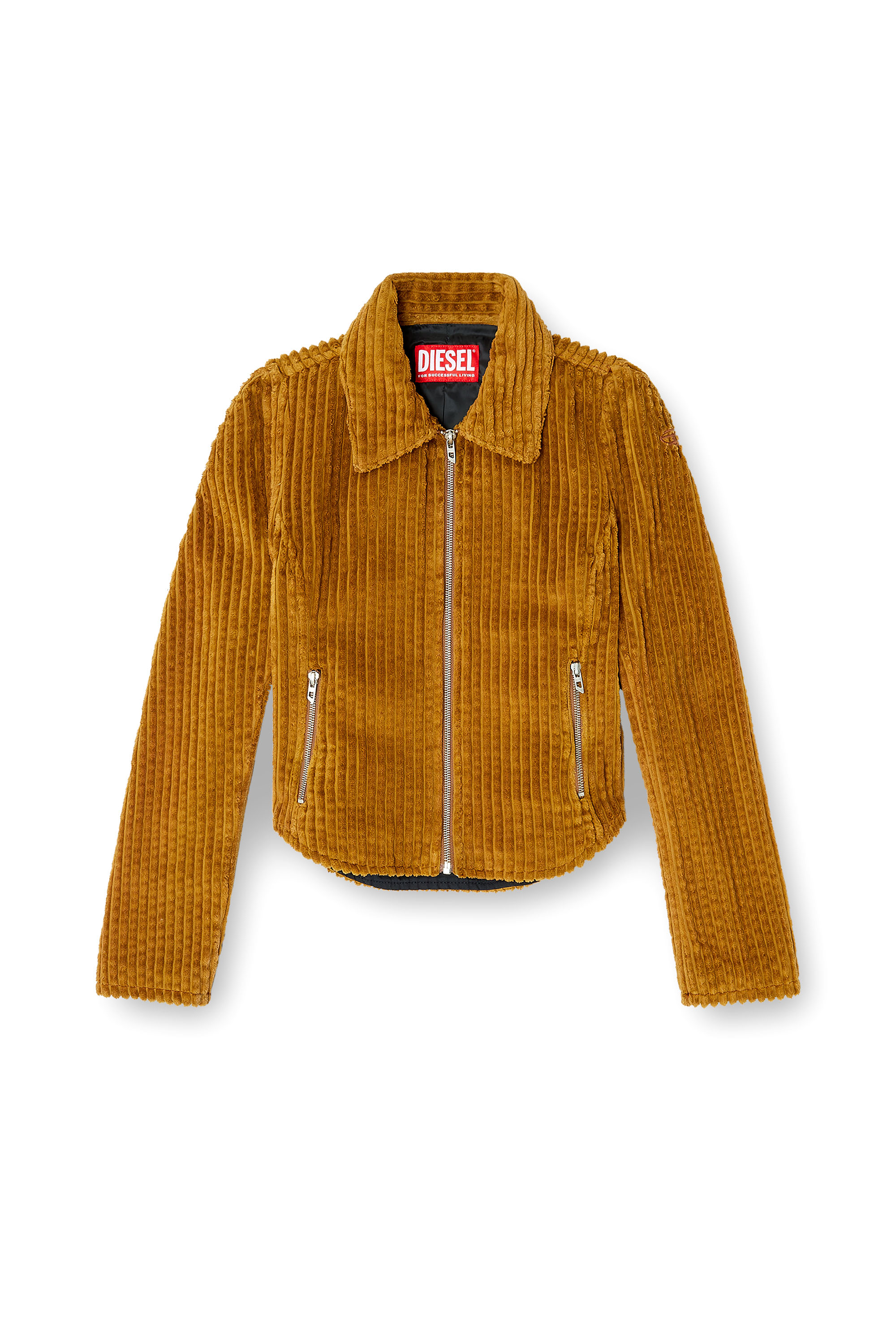 Diesel - G-ENEA, Veste-chemise en velours côtelé de coton Femme in Marron - 3