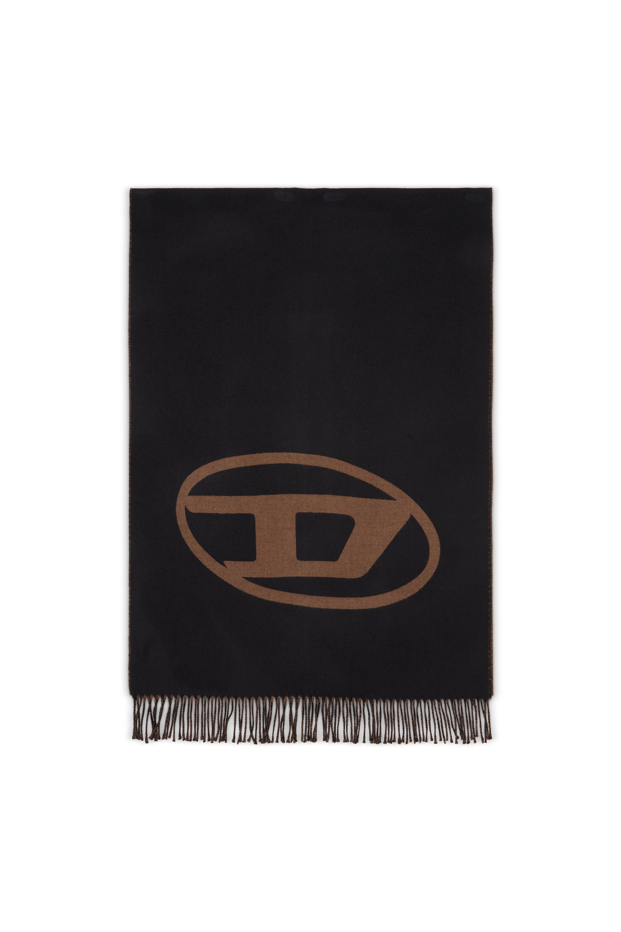 Diesel - S-TEVIE, Man's Reversible two tone wool scarf in Brown - 2