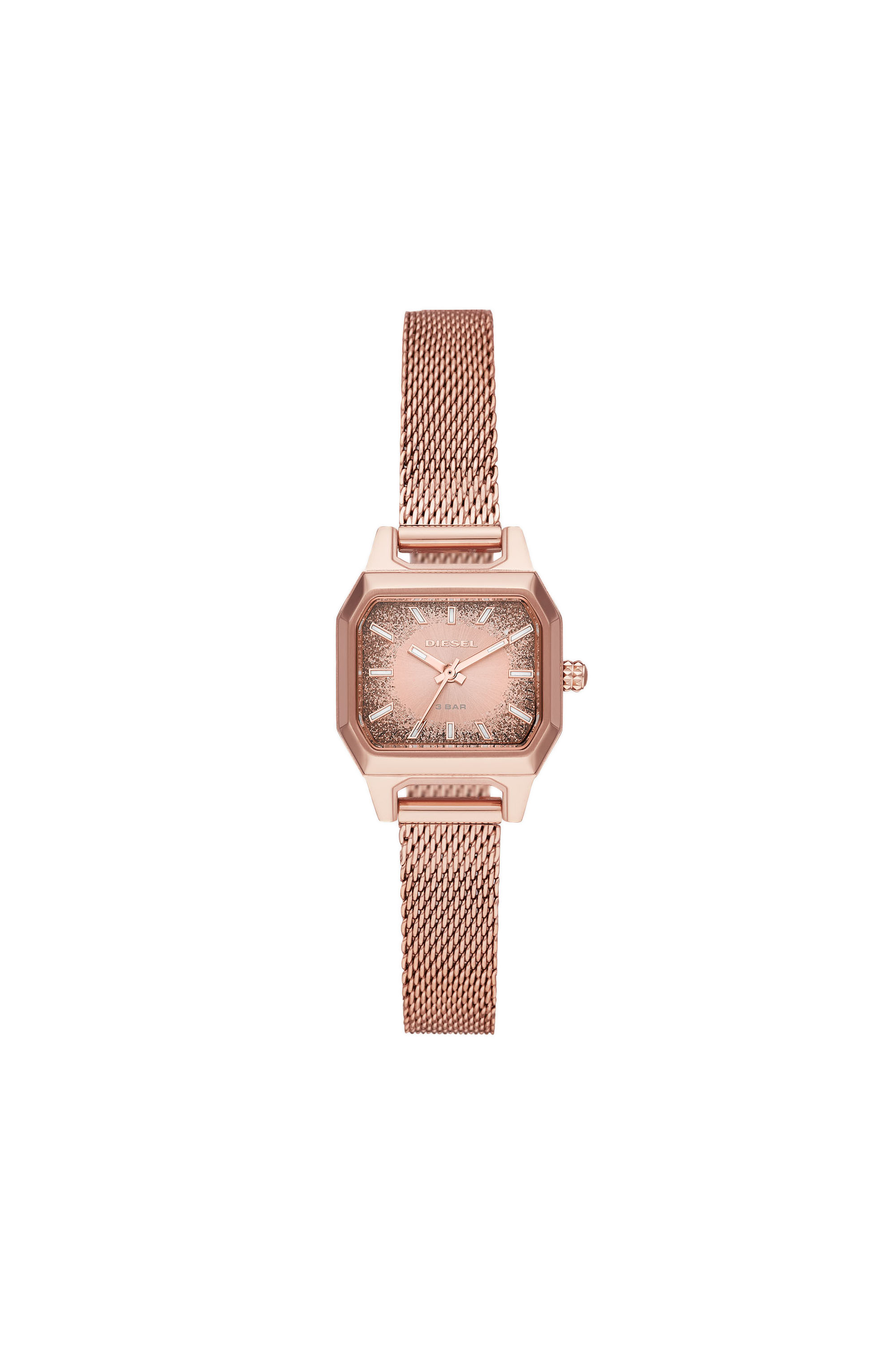 Diesel - DZ5593, Reloj Callie de tres agujas en acero inoxidable color oro rosado Mujer in Rosa - 1