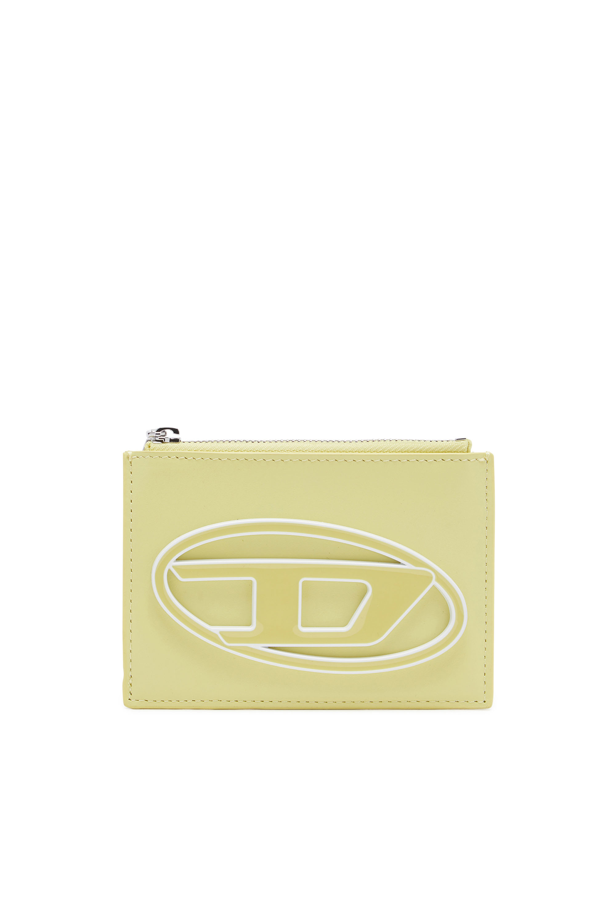 Diesel - 1DR CARD HOLDER I, Woman's Card holder in pastel leather in Yellow - 1
