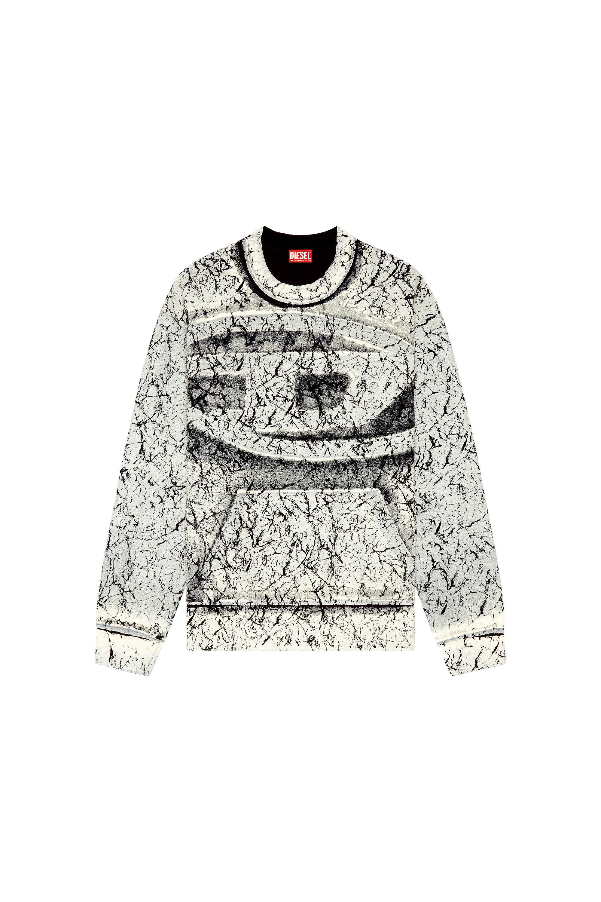 Men's Sweatshirt with cracked coating | Multicolor | Diesel