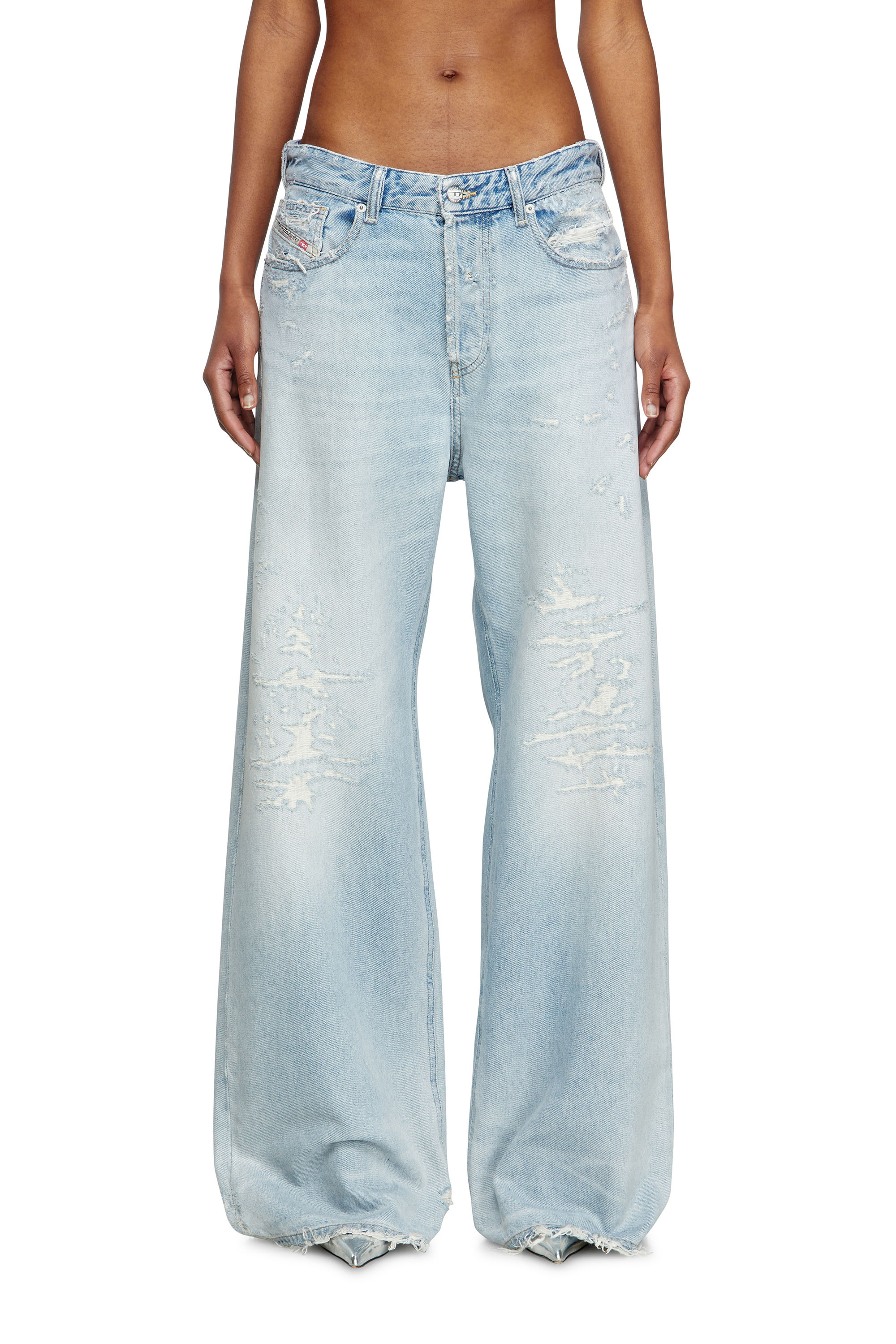 Relaxed Jeans 1996 D-Sire 09M53, Bleu Clair Diesel - Relaxed Jeans 1996 D-Sire 09M53 Femme, Bleu Clair - Image 3