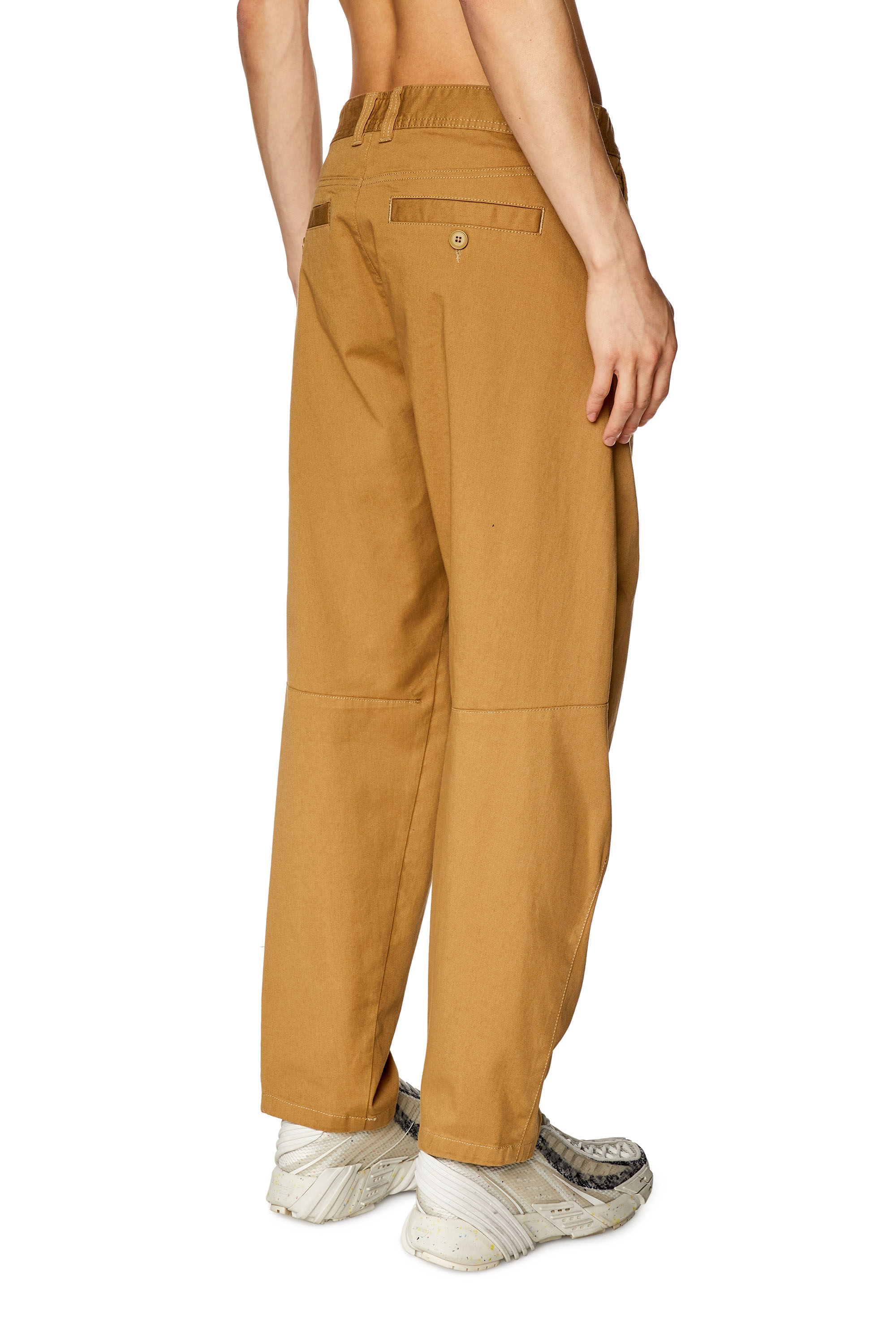 Men's Carrot pants in cotton gabardine | Brown | Diesel