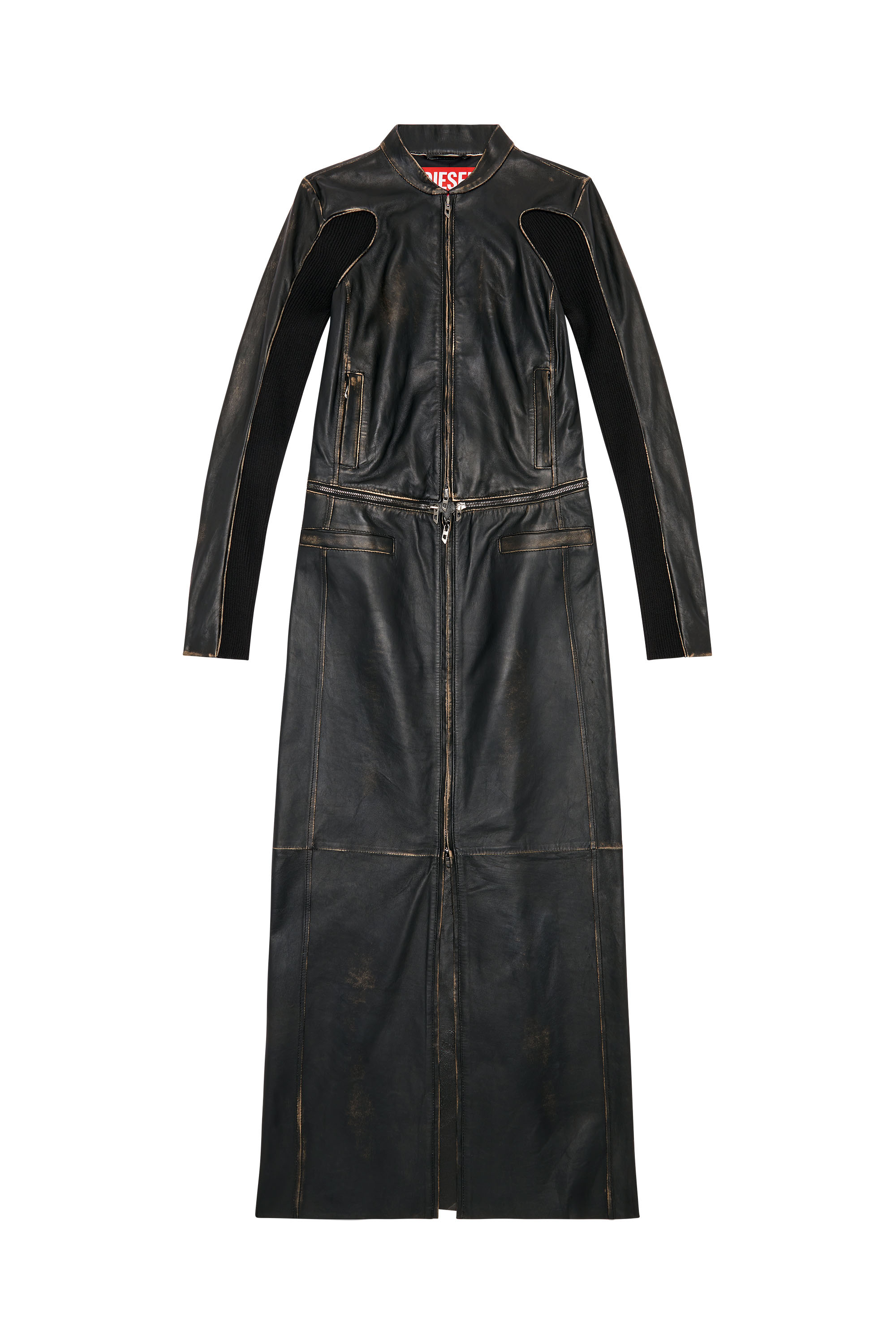 Diesel - L-TOT, Robe en cuir 2 en 1 convertible Femme in Noir - 2