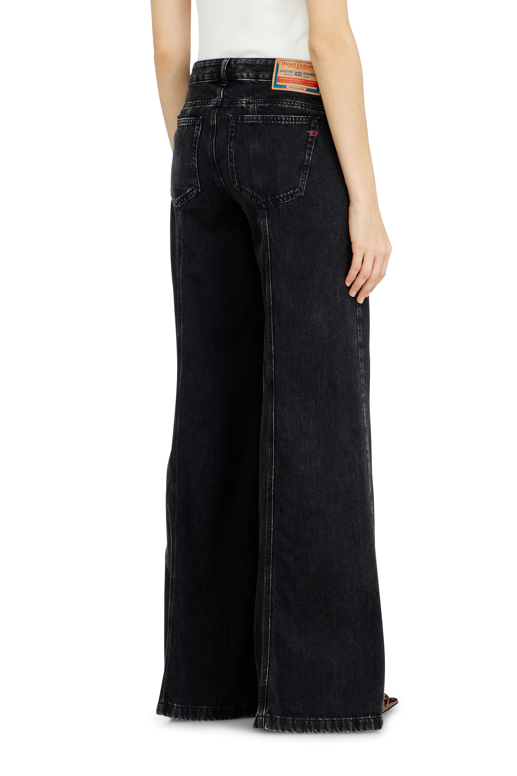 Diesel - Flare Jeans D-Akii 068HN Femme, Noir/Gris fonc&eacute; - Image 4