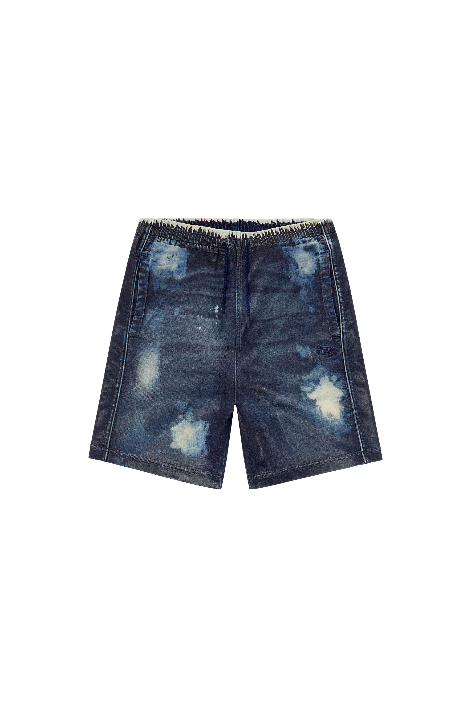 Diesel - D-BOXY-S TRACK, Pantalones cortos en Track Denim recubierto Hombre in Azul marino - 2