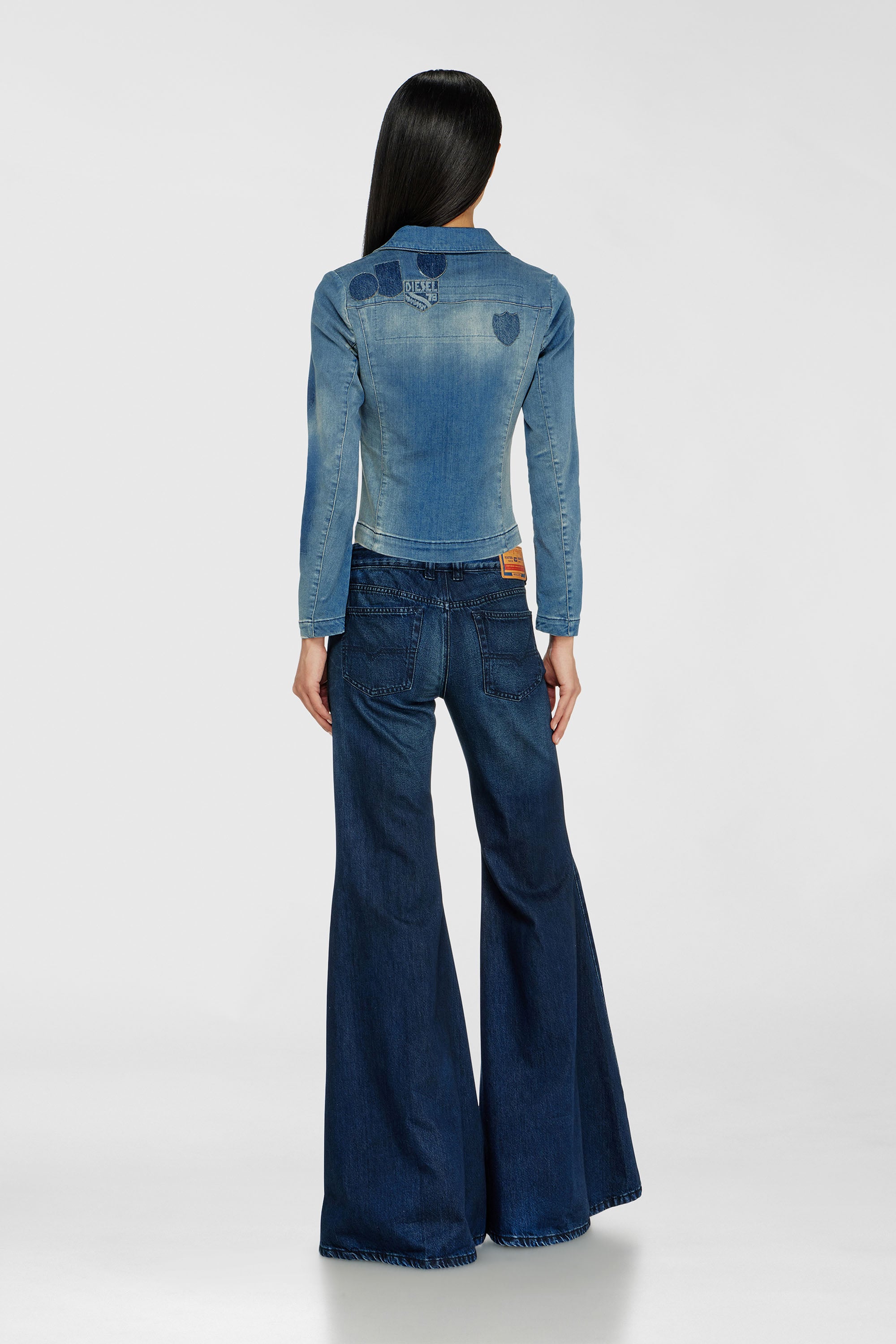 Diesel - Flare Jeans 1970 D-Bleess 09N21 Mujer, Azul Oscuro - 3