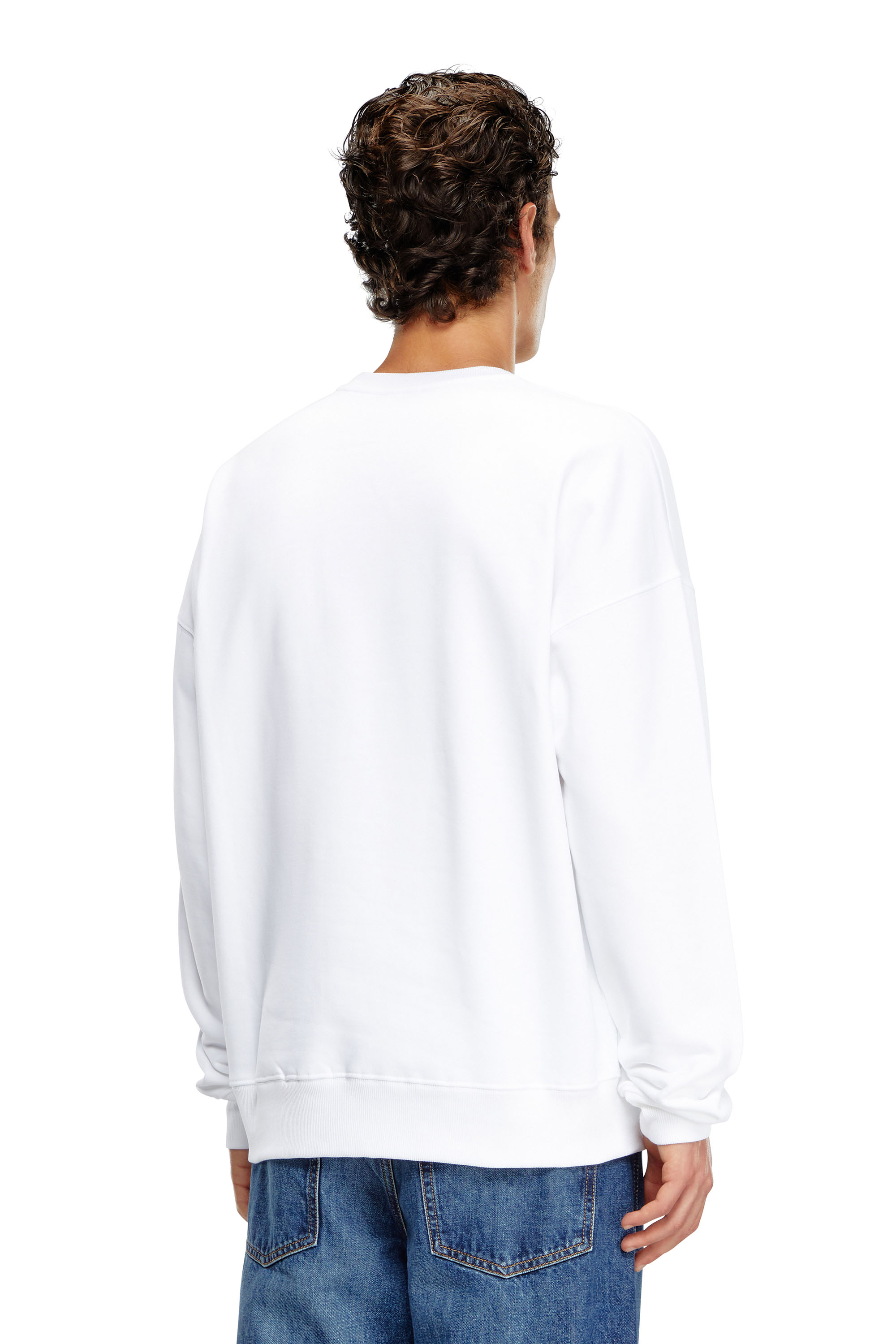 Diesel - S-ROB-DOVAL-PJ, Male's Sweatshirt with logo patch in White - 4