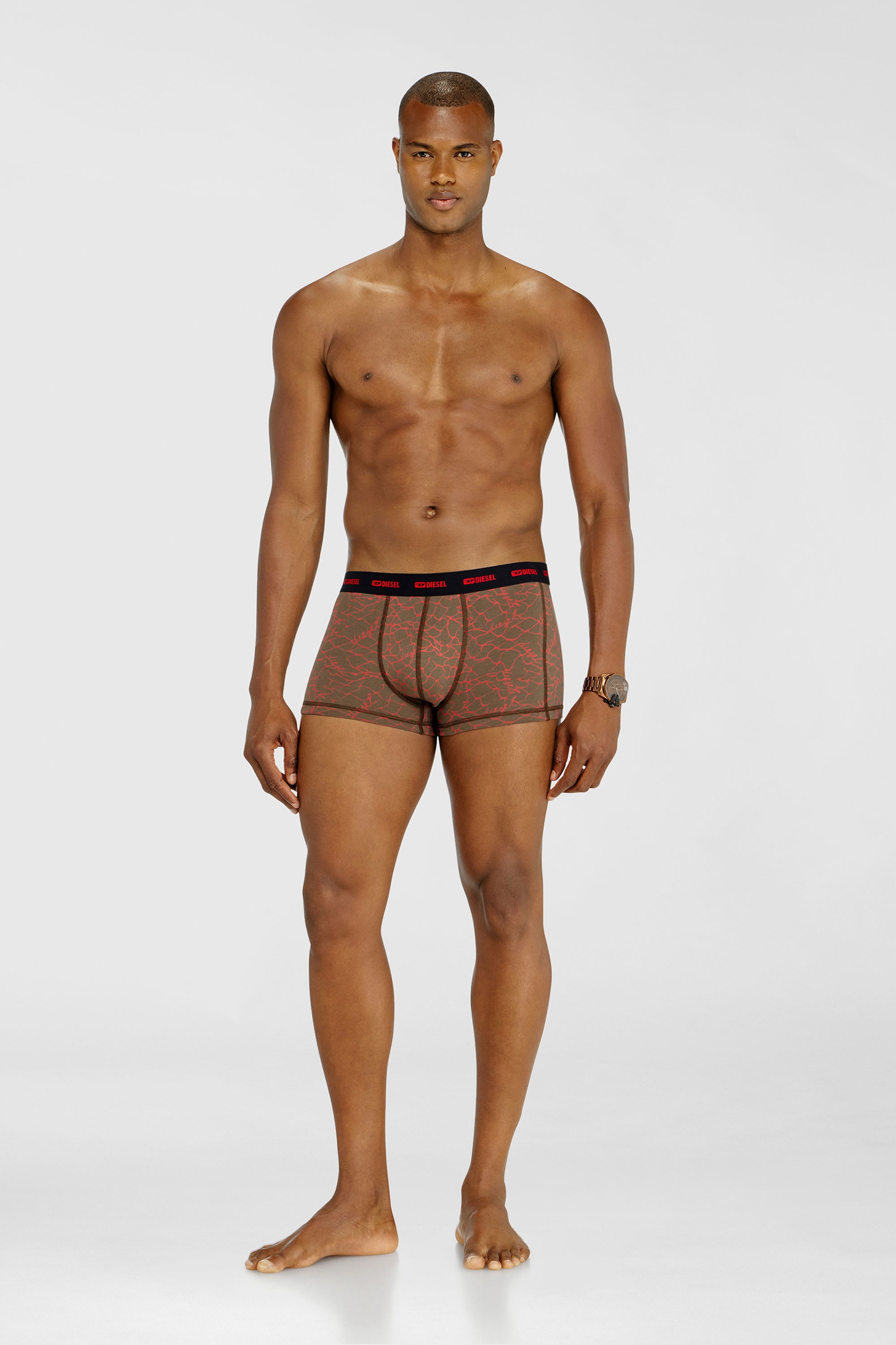 Diesel - DAMIEN-UTLT-3PACK, Male's Three-pack of trunks with graphic motif in Black/Brown - 2