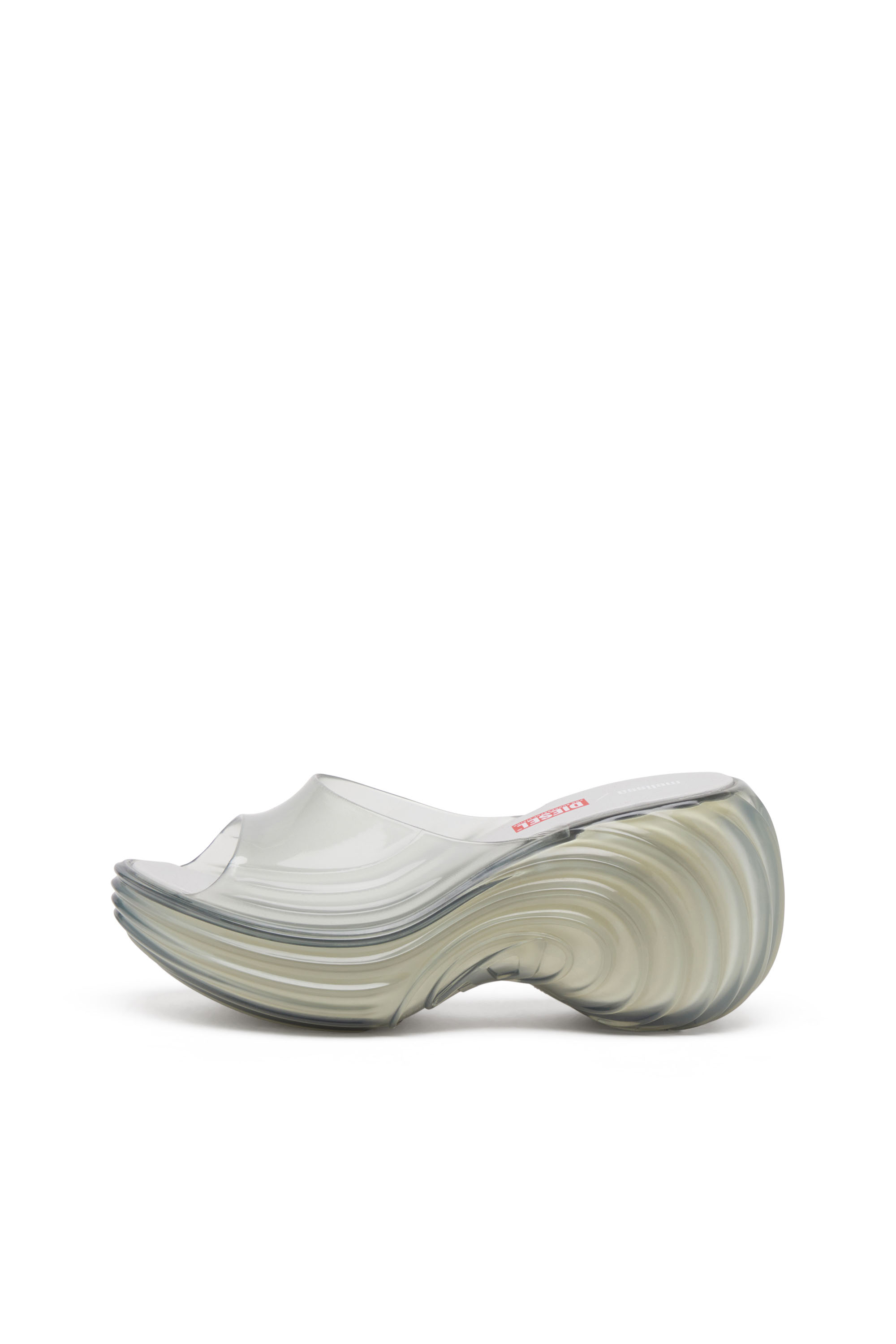Diesel - MELISSA QUANTUM PLATFORM, Female's Platform mule in Melflex® in Light Grey - 3