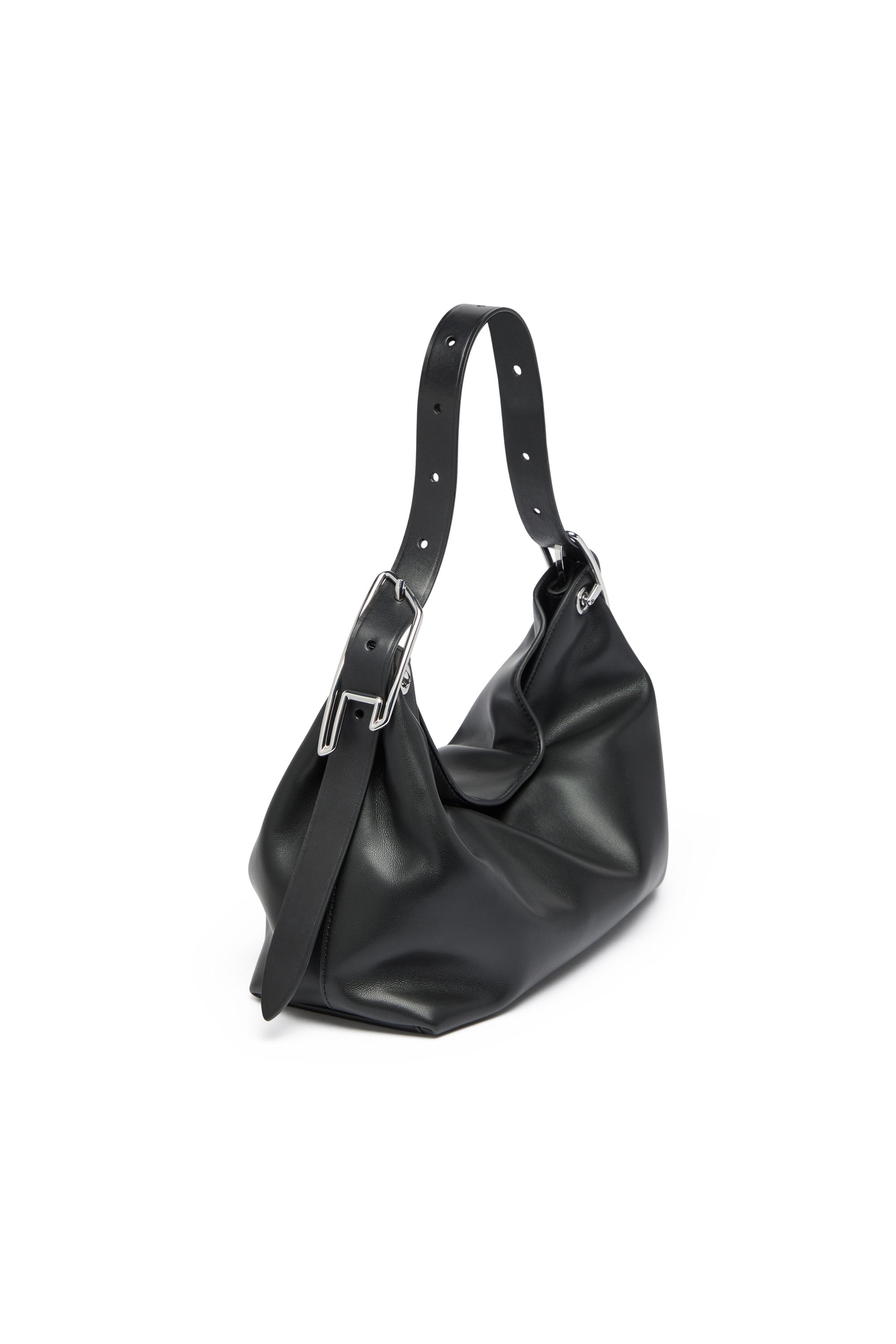 Diesel - D-LINE HOBO S, D-Line-Sac &agrave; bandouli&egrave;re en cuir Femme in Noir - 3