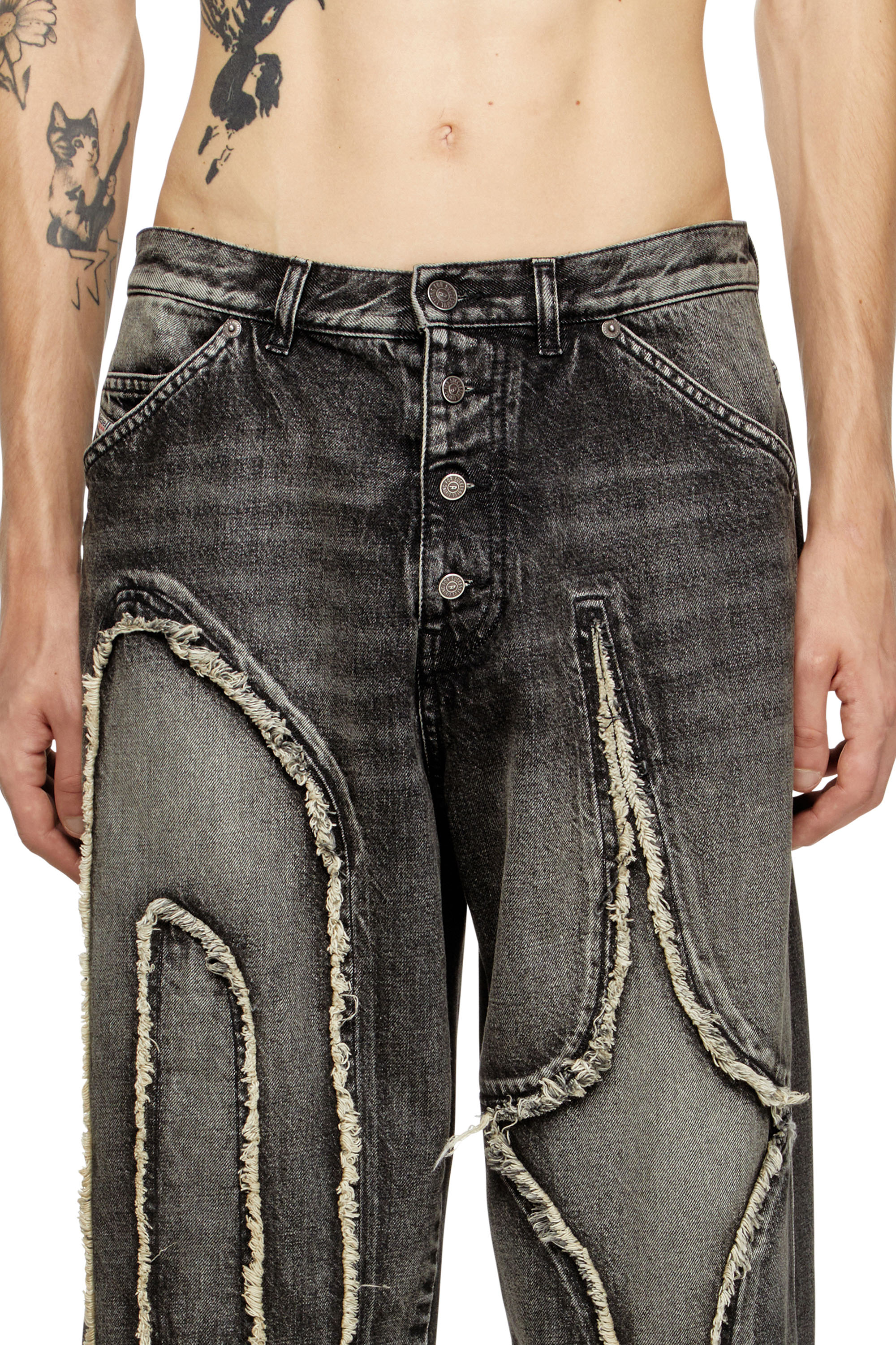 Diesel - Unisex's Straight Jeans D-ThugClub 0BEBT, Black/Dark Grey - 4