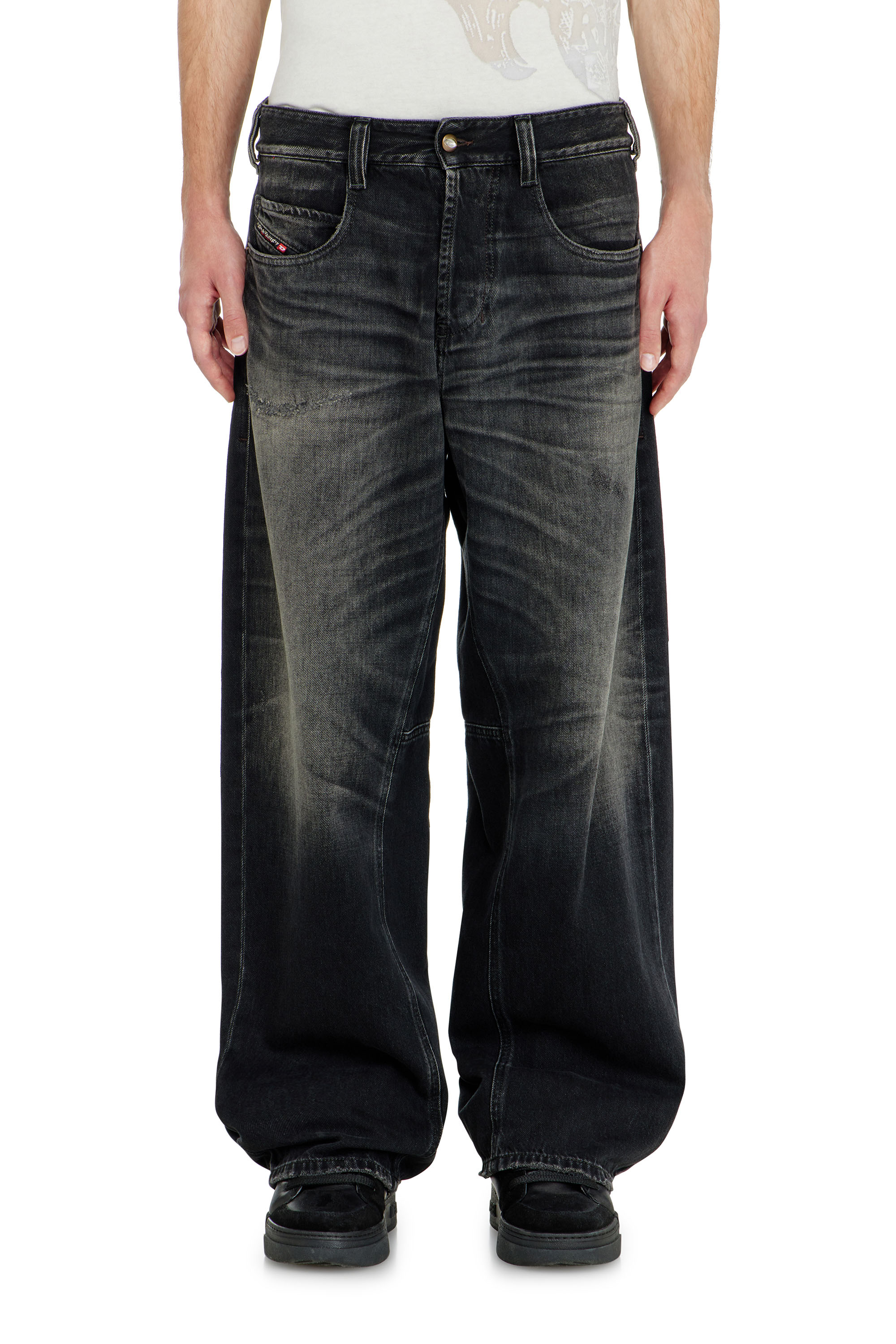 Diesel - Relaxed Jeans 1997 D-Enim-M 09P65 Unisex, Negro/Gris oscuro - 4