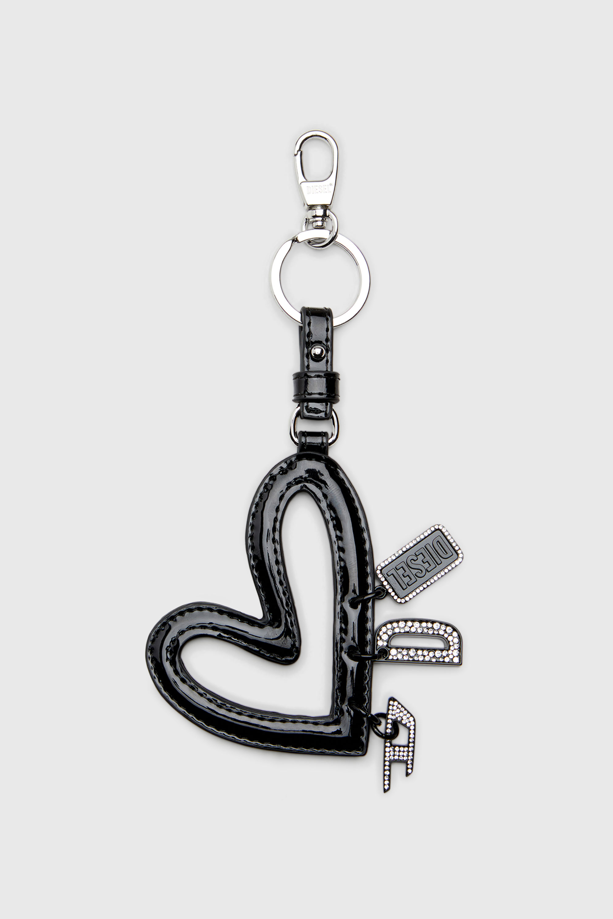 Diesel - MULTI II, Woman's Heart charm with glossy finish in Black - 1