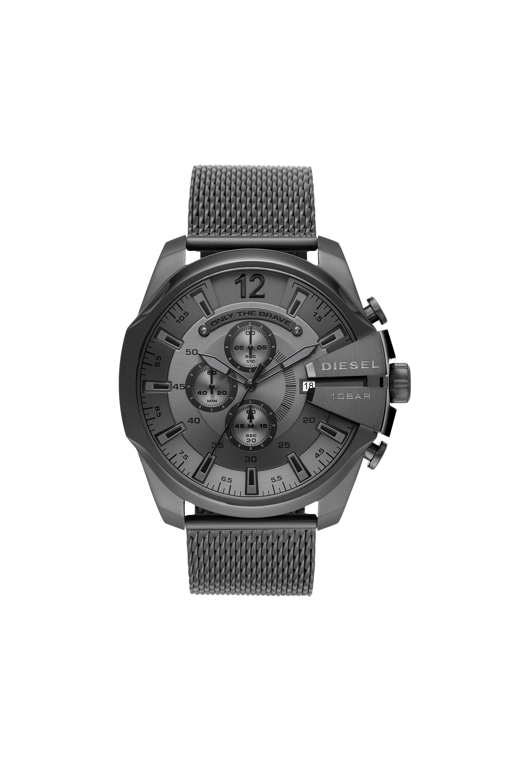 DZ4527 Man: Mega Chief Chronograph Gunmetal Stainless Watch | Diesel
