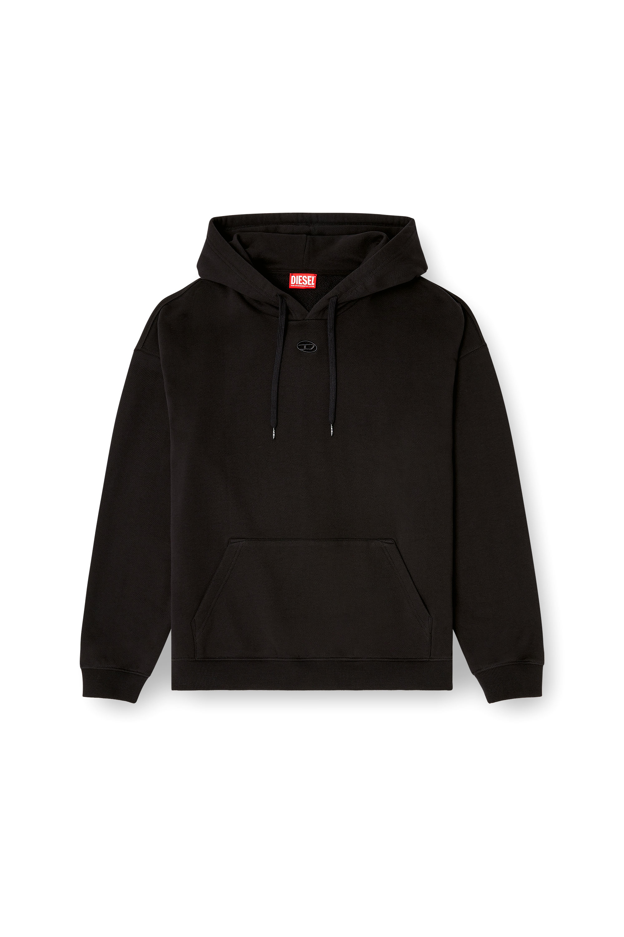 Diesel - S-BOXT-HOOD-DCO, Male's Relaxed fit hoodie with kangaroo pocket in Black - 4