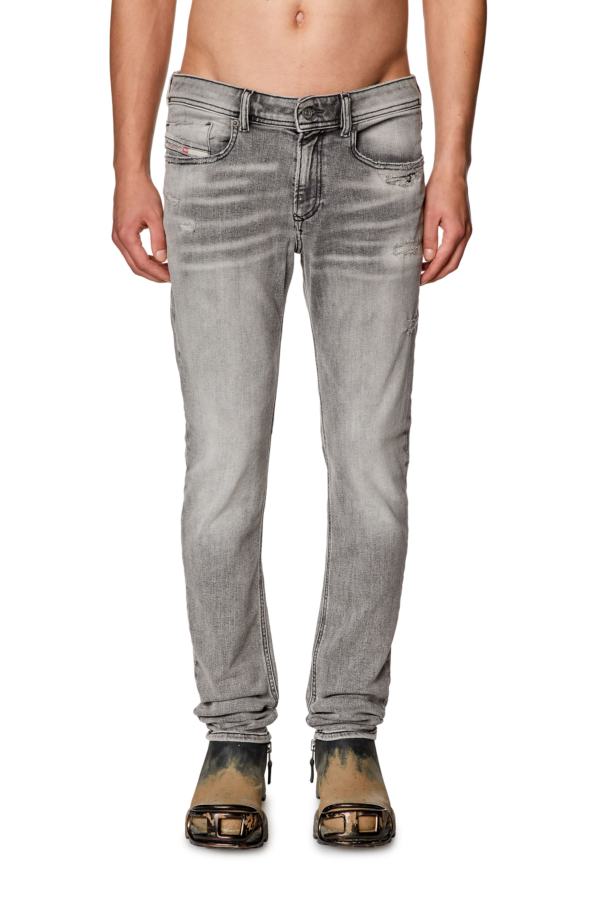 Men's Skinny Jeans | Black/Dark grey | Diesel 1979 Sleenker