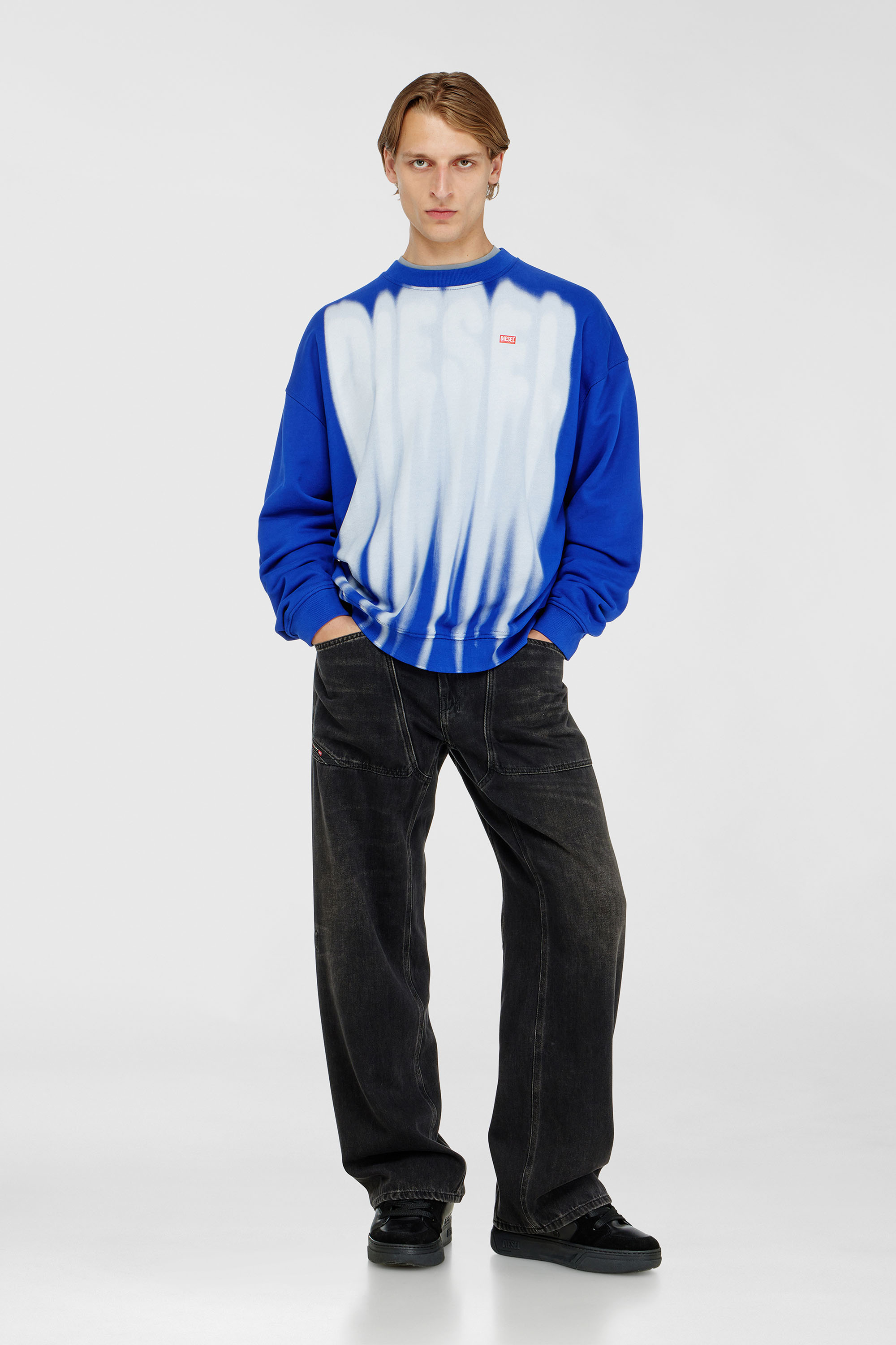 Diesel - S-BOXT-AA1, Sweat-shirt en coton avec imprim&eacute; graphique Homme in Polychrome - 2