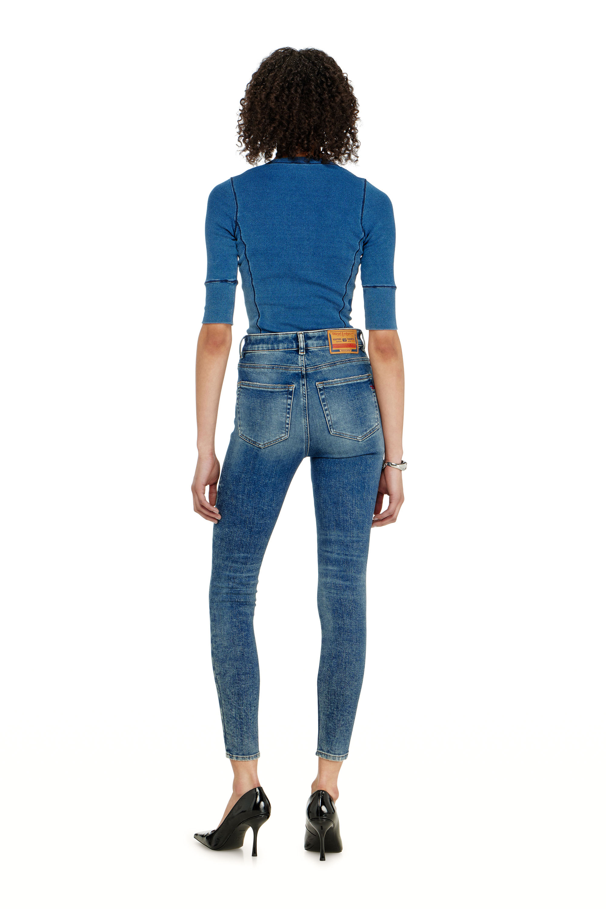 Diesel - Woman's Skinny Jeans 1984 Slandy-High 09P72, Medium blue - 3