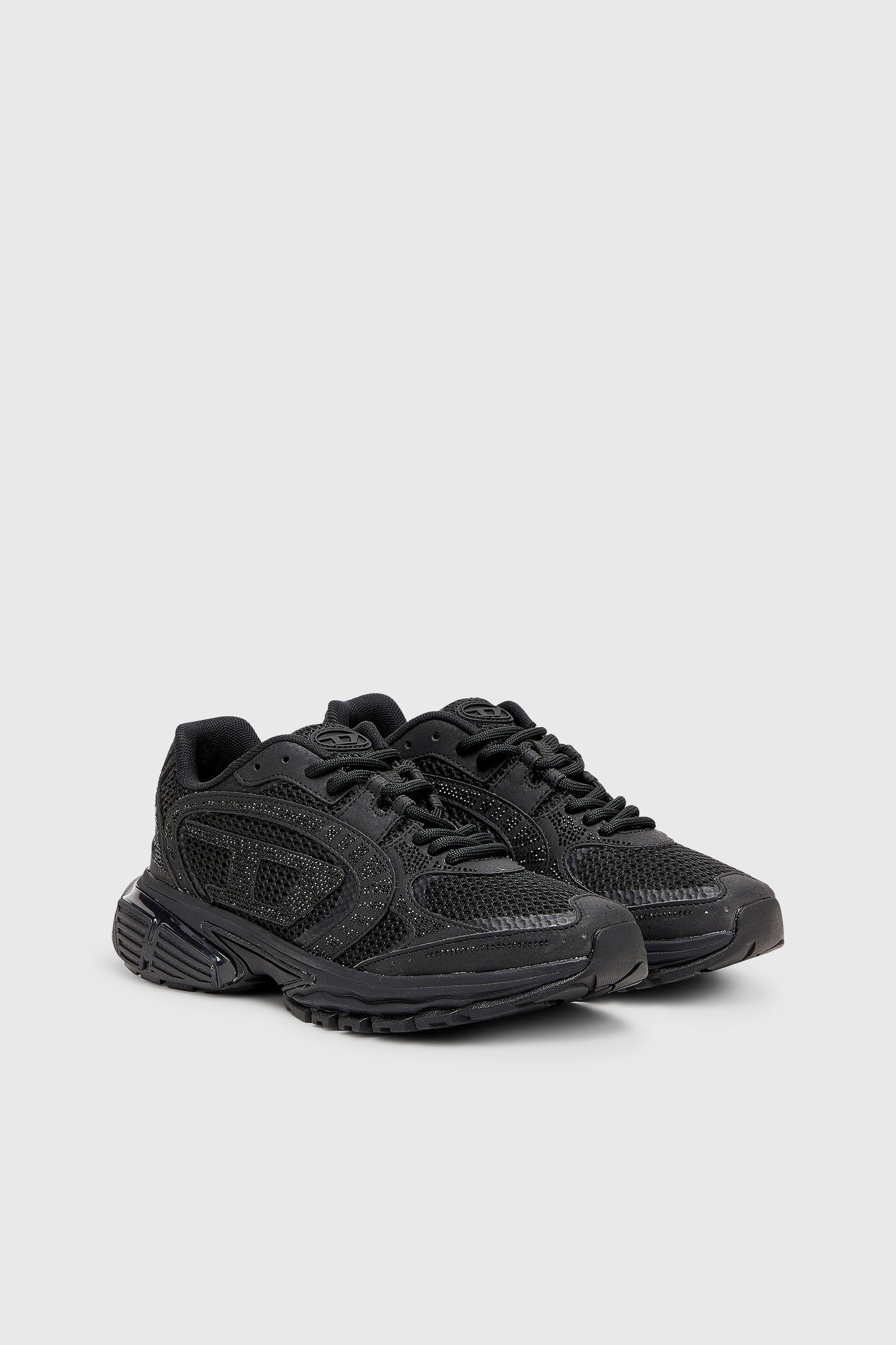 Diesel - S-PRO-V-DENSE LOW W, Female's S-Pro-V-Dense - Mesh sneakers with crystals in Black - 2