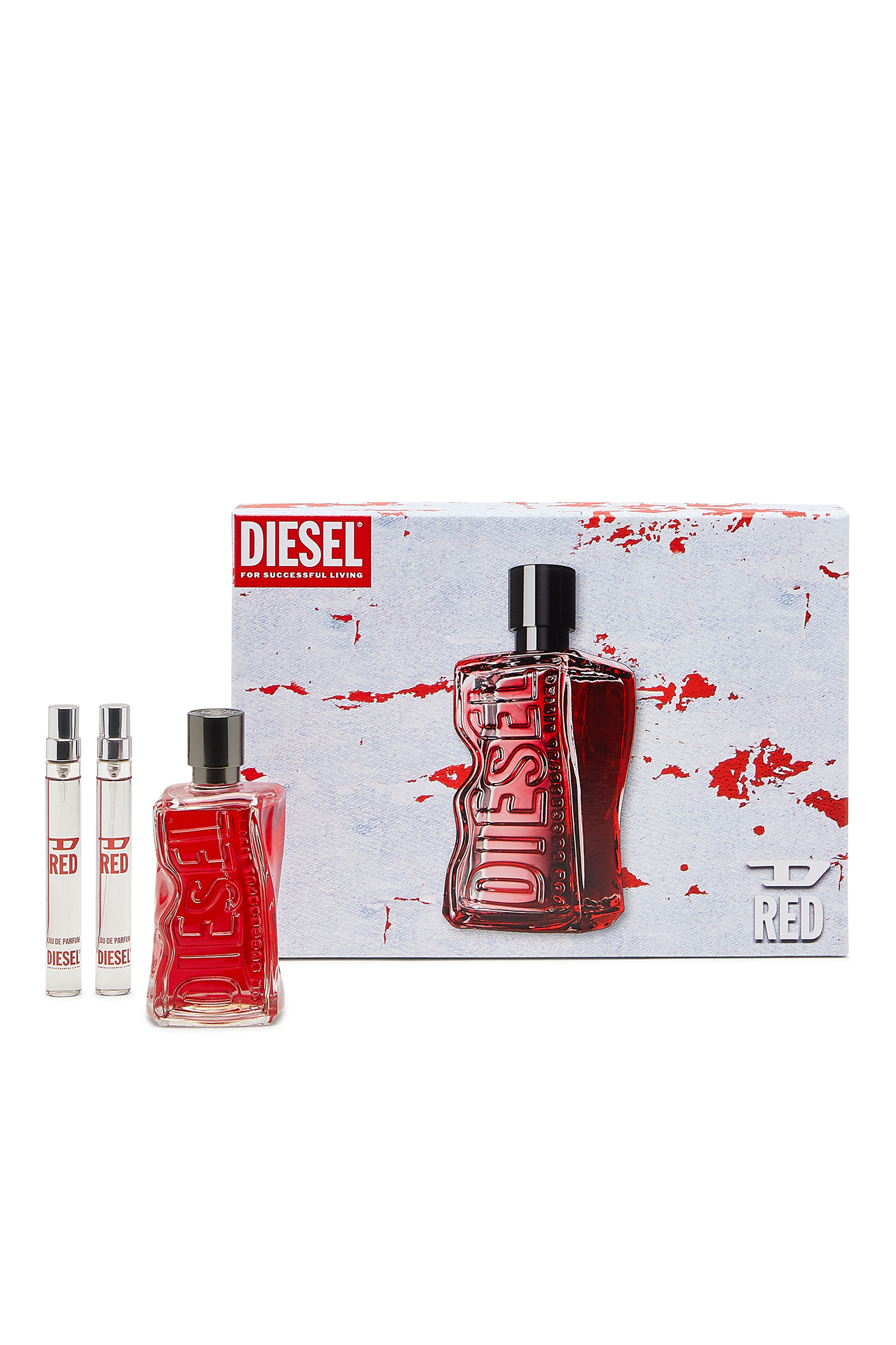 Diesel - D RED EDP 100 ML & 10 ML &10 ML SPRING SET 25 LF576600, Man's D Red gift set in Red - 1