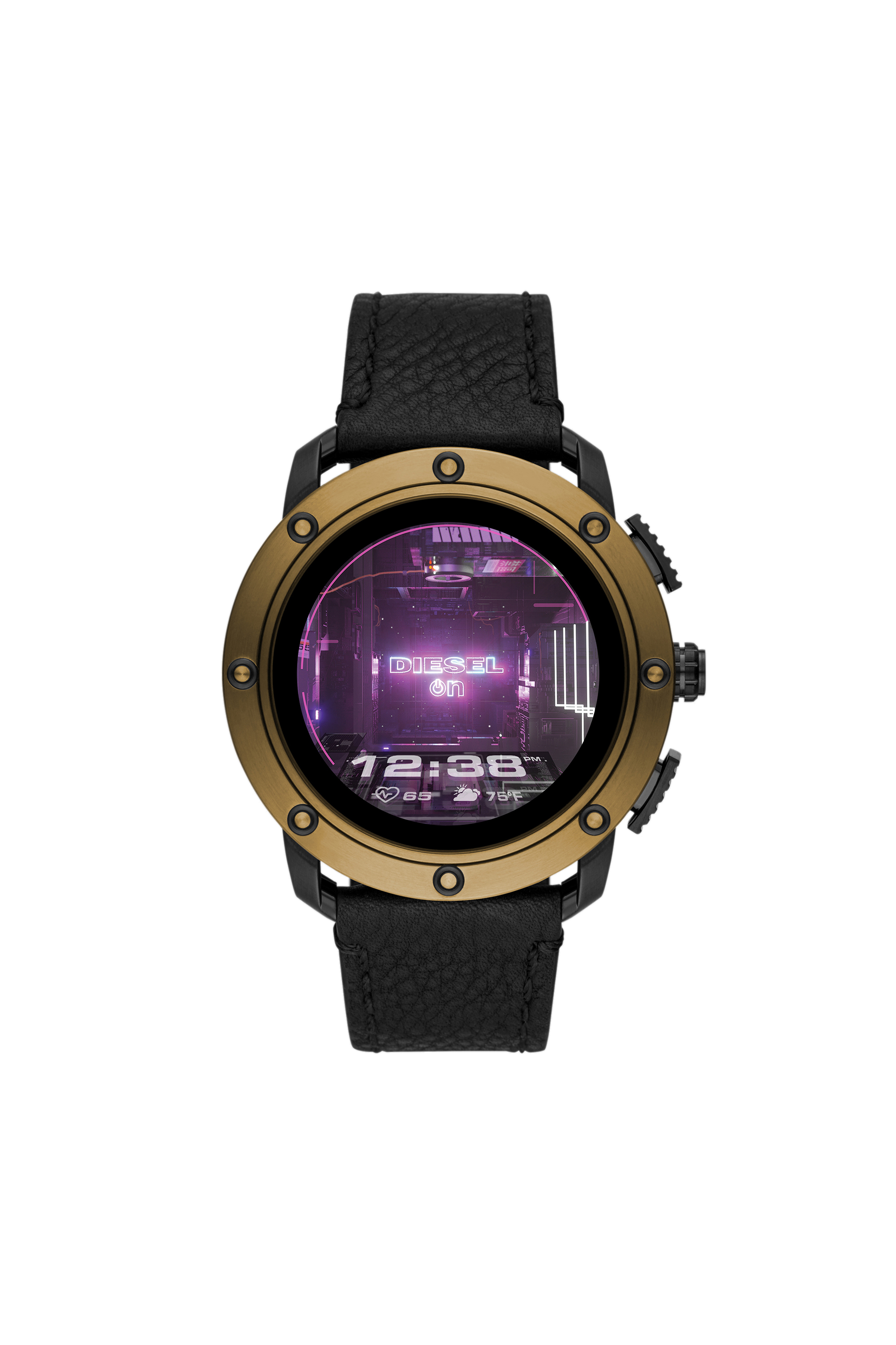 DT2016 Axial Smartwatch - Bronze Stainless Steel and Black Leather
