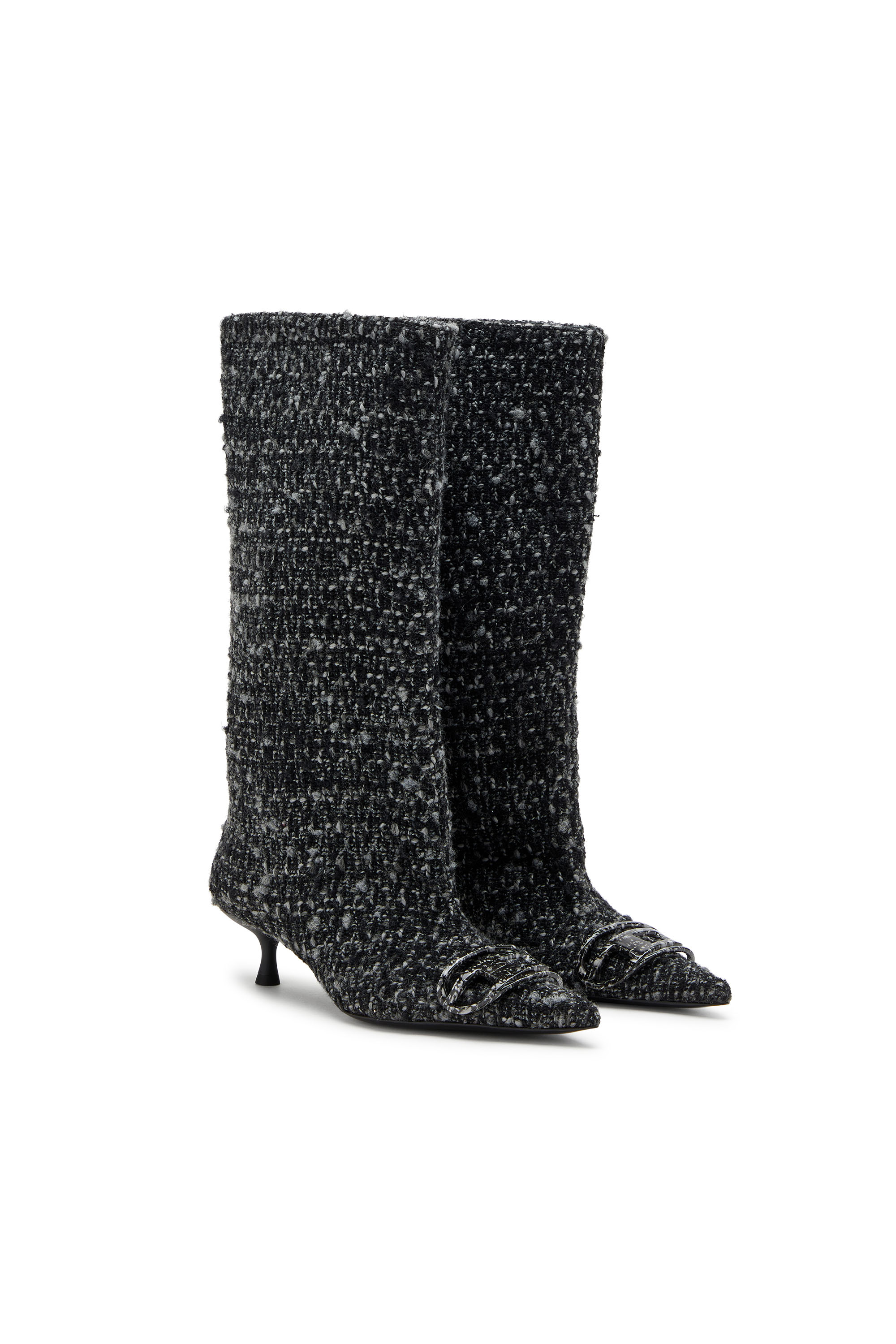 D-VENUS 40 KB TUBE, Noir Diesel - D-VENUS 40 KB TUBE, Bottes hauteur genou en bouclé Femme in Noir - 2