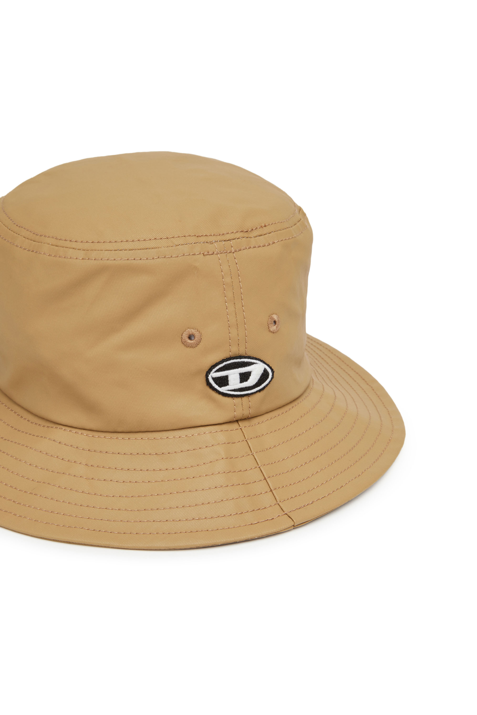 Diesel - C-FISH-COAT, Man's Bucket hat in coated twill in Beige - 3