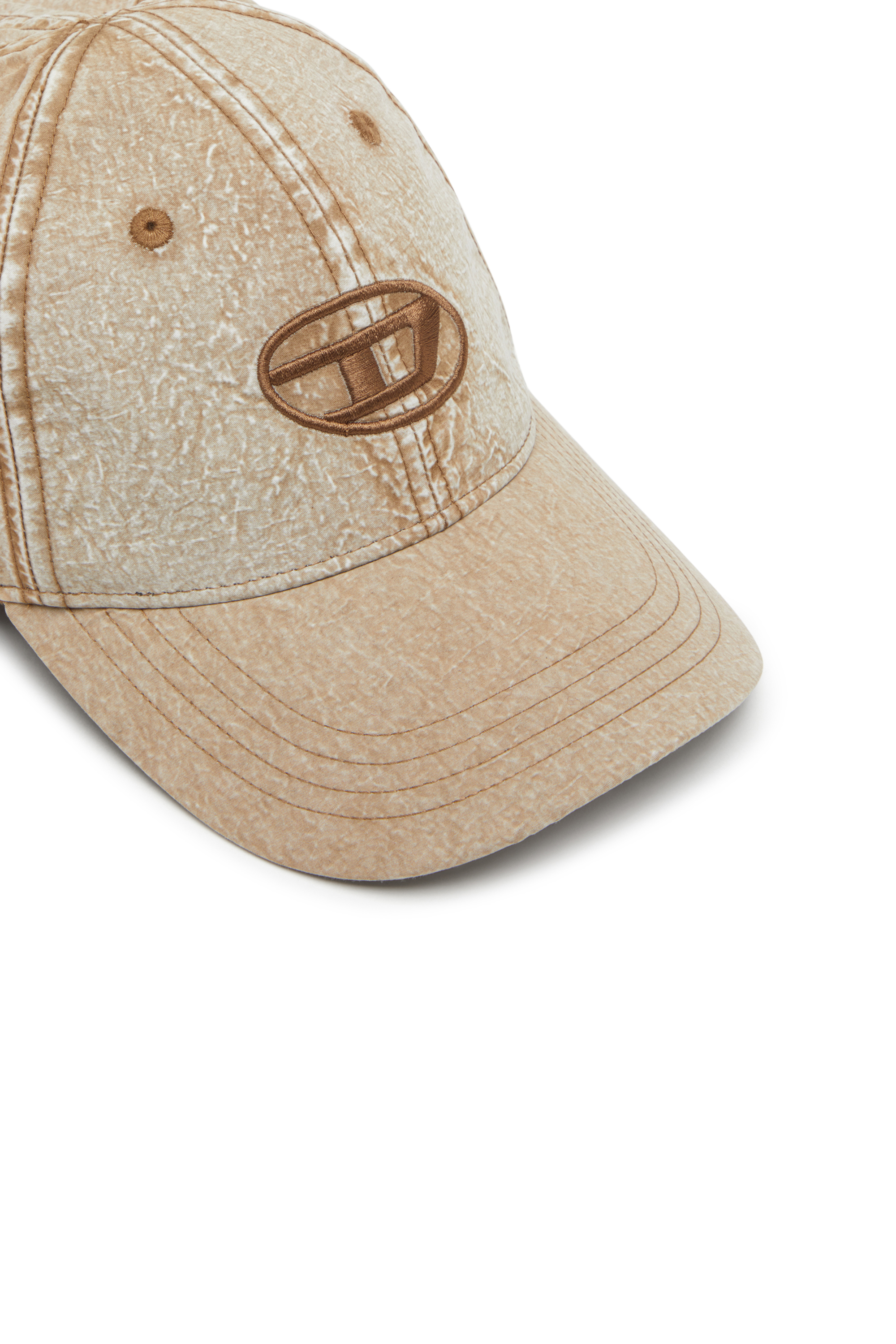 Diesel - C-NYLOFF, Baseball cap with embroidered Oval D Homme in Marron - 3