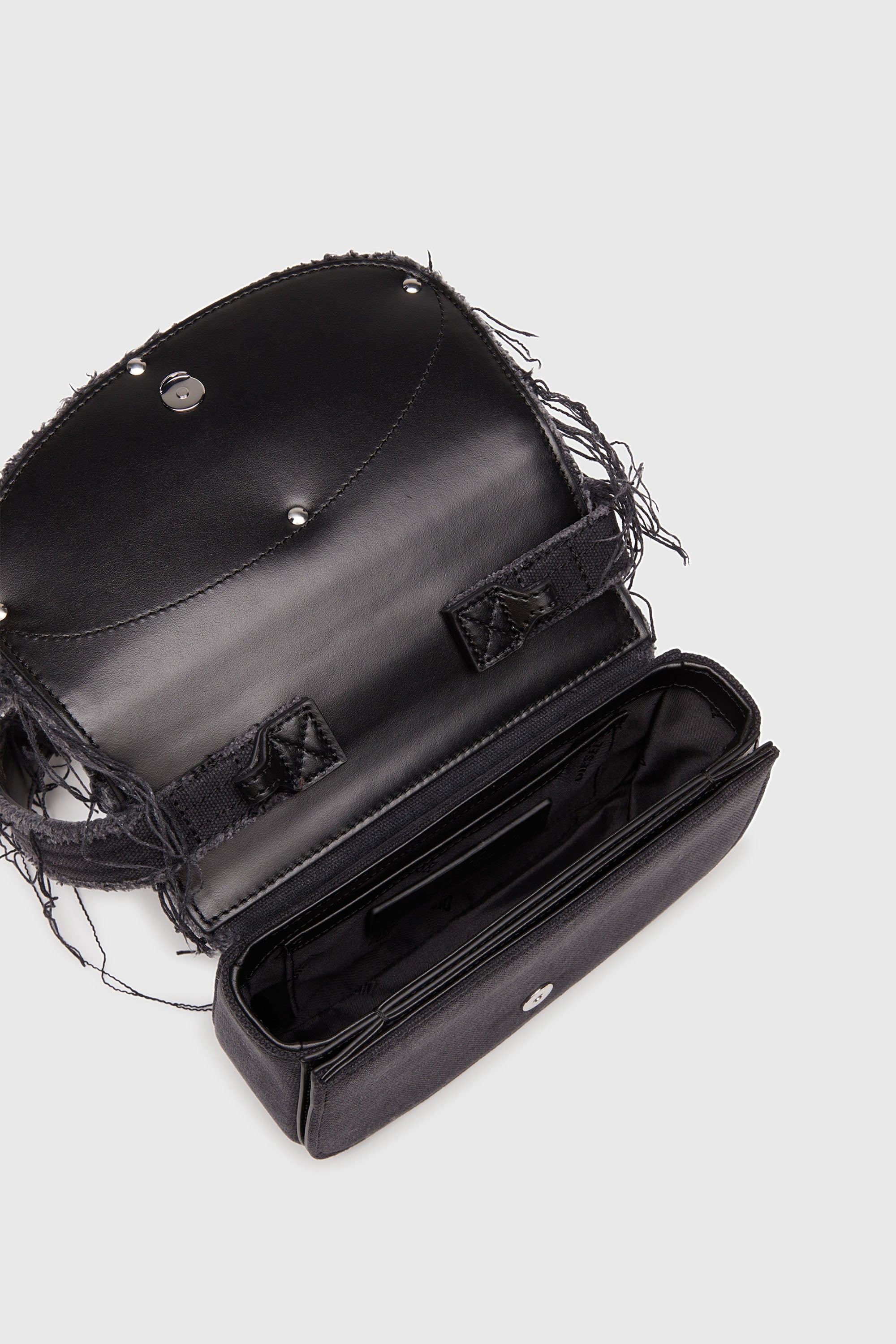 Women's 1DR-Iconic shoulder bag in canvas and leather | Black