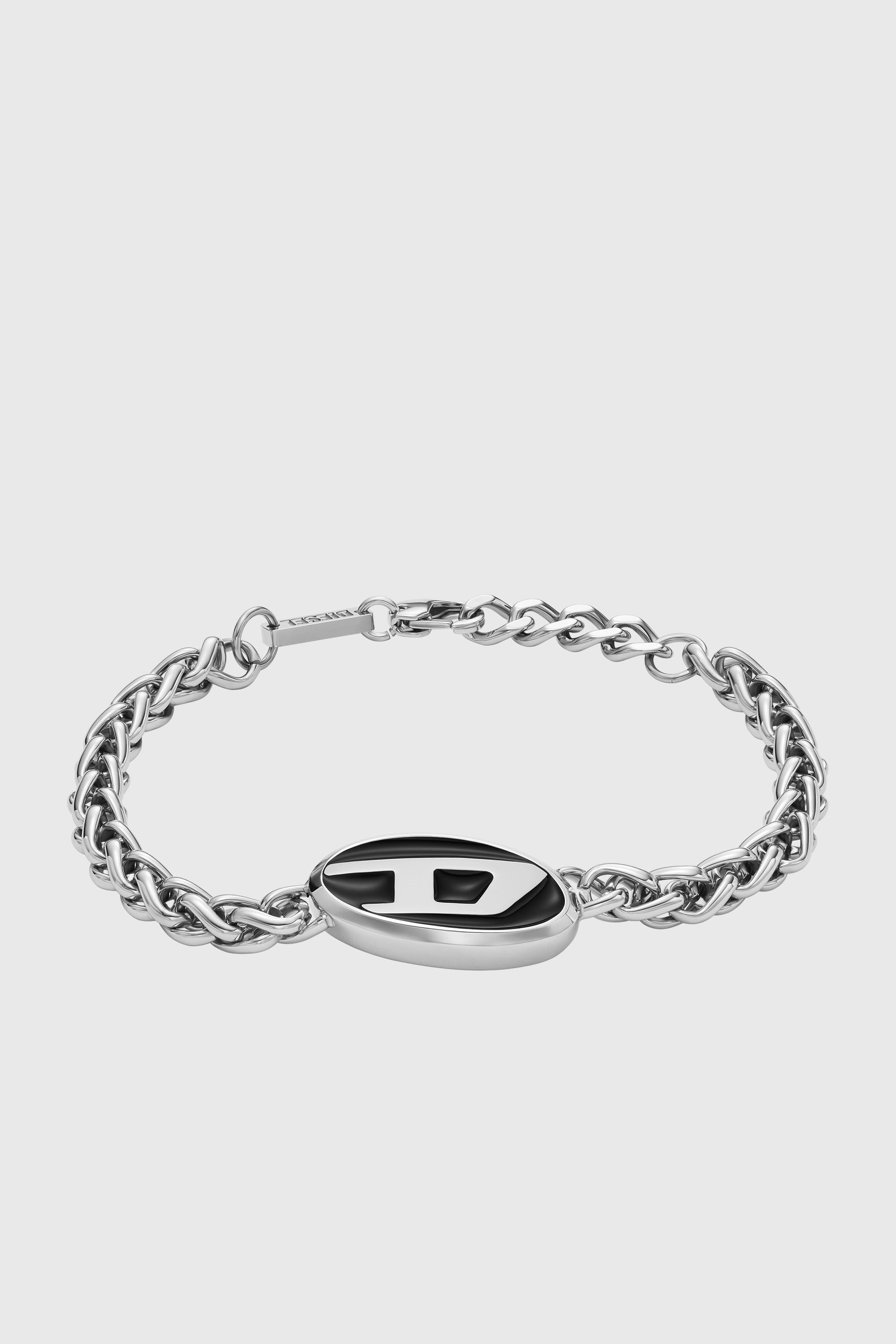 Diesel - DX1469, Unisex's Stainless steel chain bracelet in Silver/Black - 1