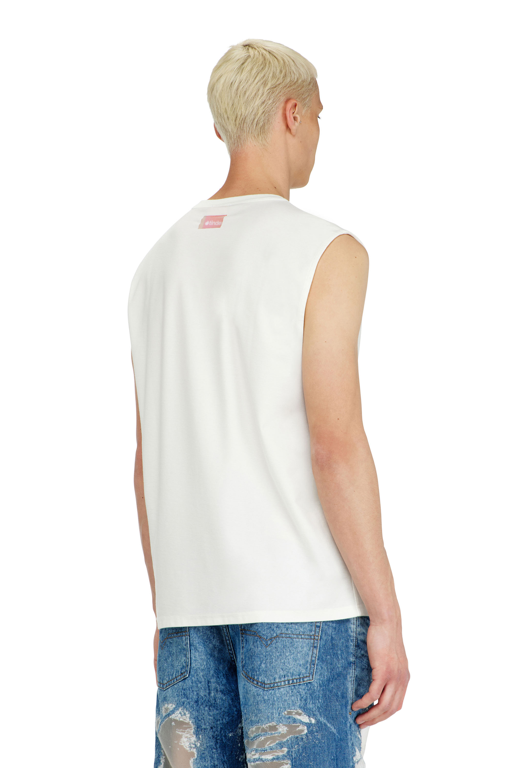 Diesel - PR-T-NORM-BISC-MATI-R, Unisex's Tank top with For Successful Loving logo in White - 4