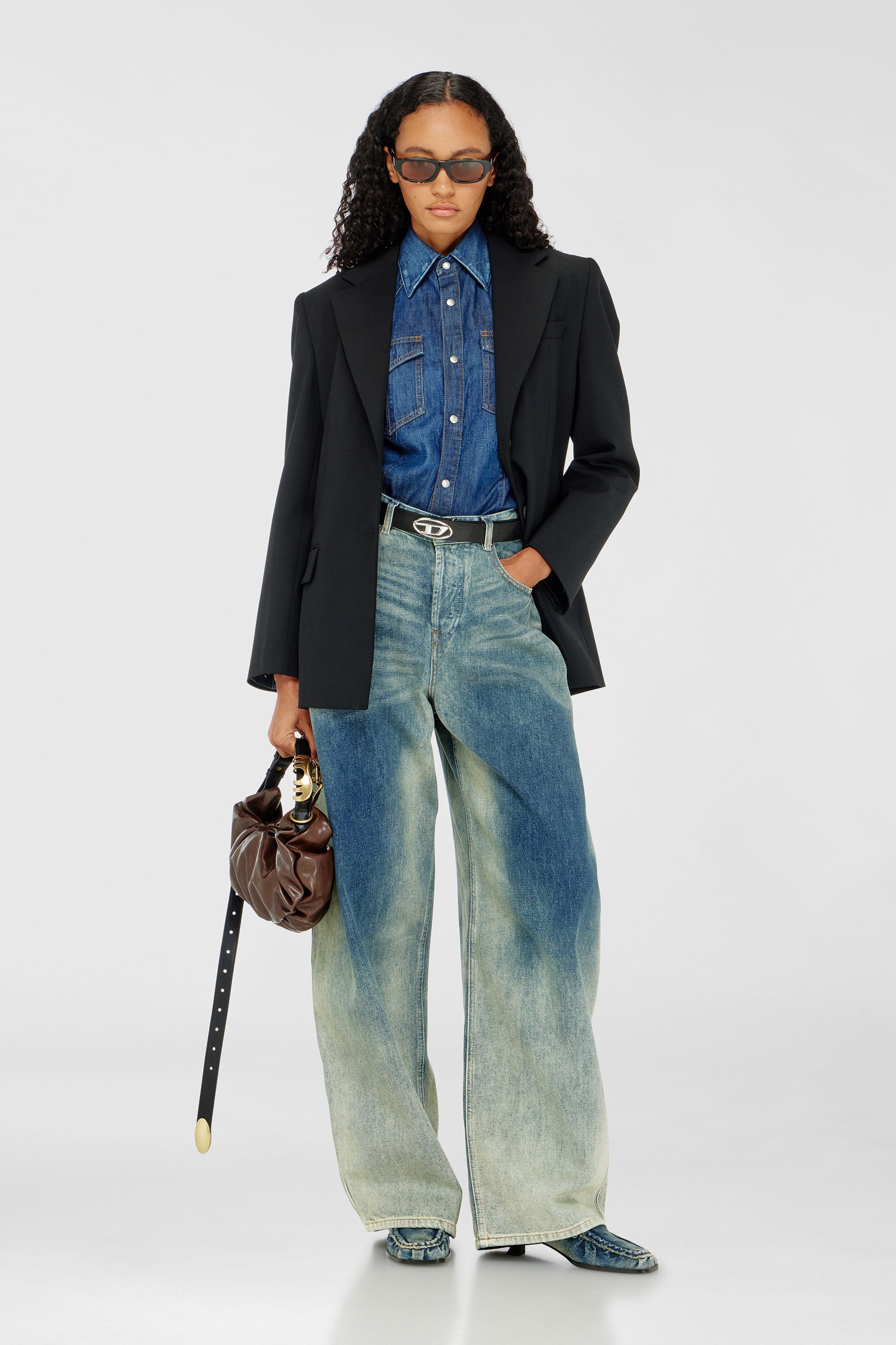 Diesel - G-KESS-R1, Blazer en mezcla de lana Mujer in Negro - 2