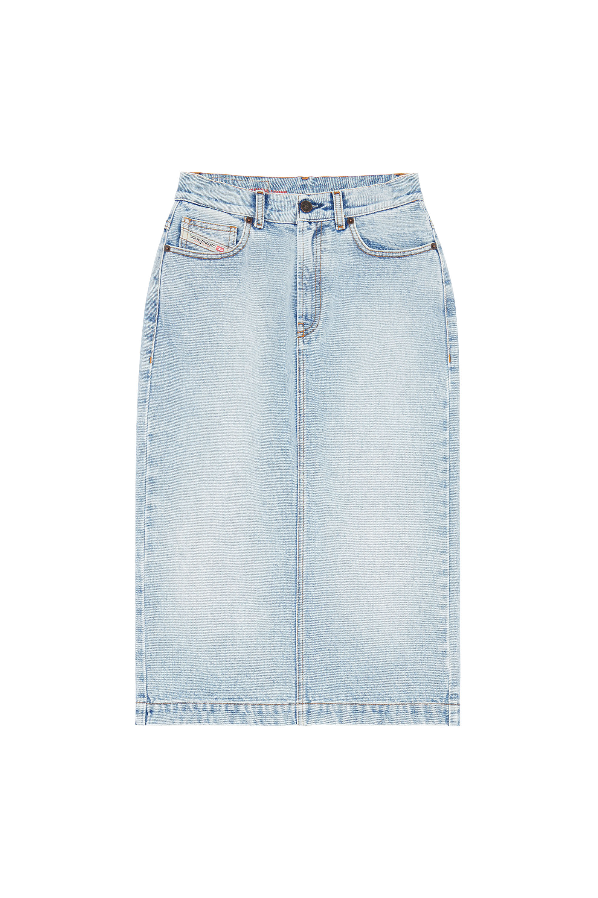 Diesel - DE-RONNY PENCIL SKIRT, Falda l&aacute;piz en denim Mujer in Azul marino - 2