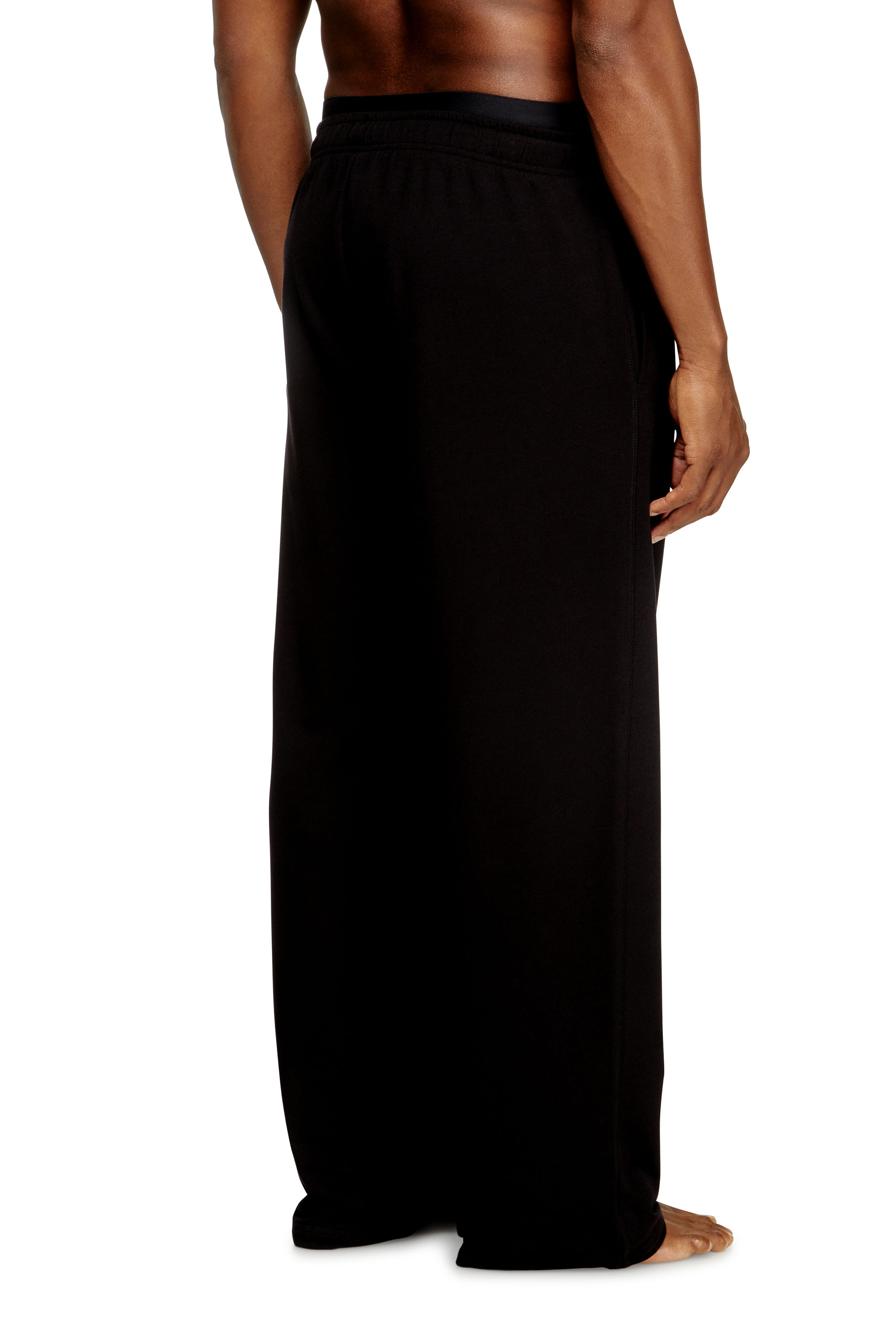 Diesel - BRADLEY-D-POP, Pantalones con cintura de logo en rizo de algodón Hombre in Negro - 3