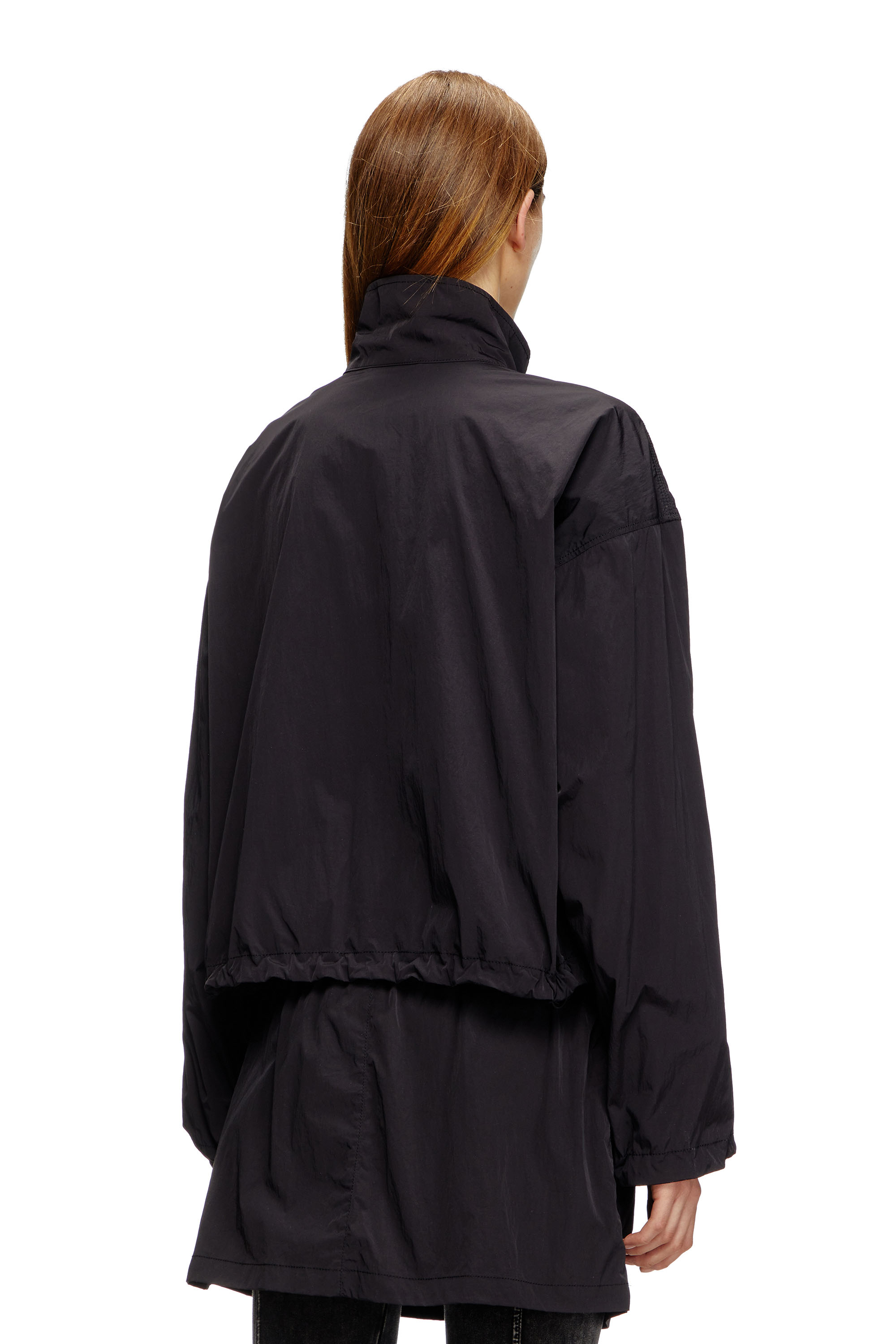 G-LEAM, Black Diesel - G-LEAM, Female's Windbreaker in compact nylon in Black - 5