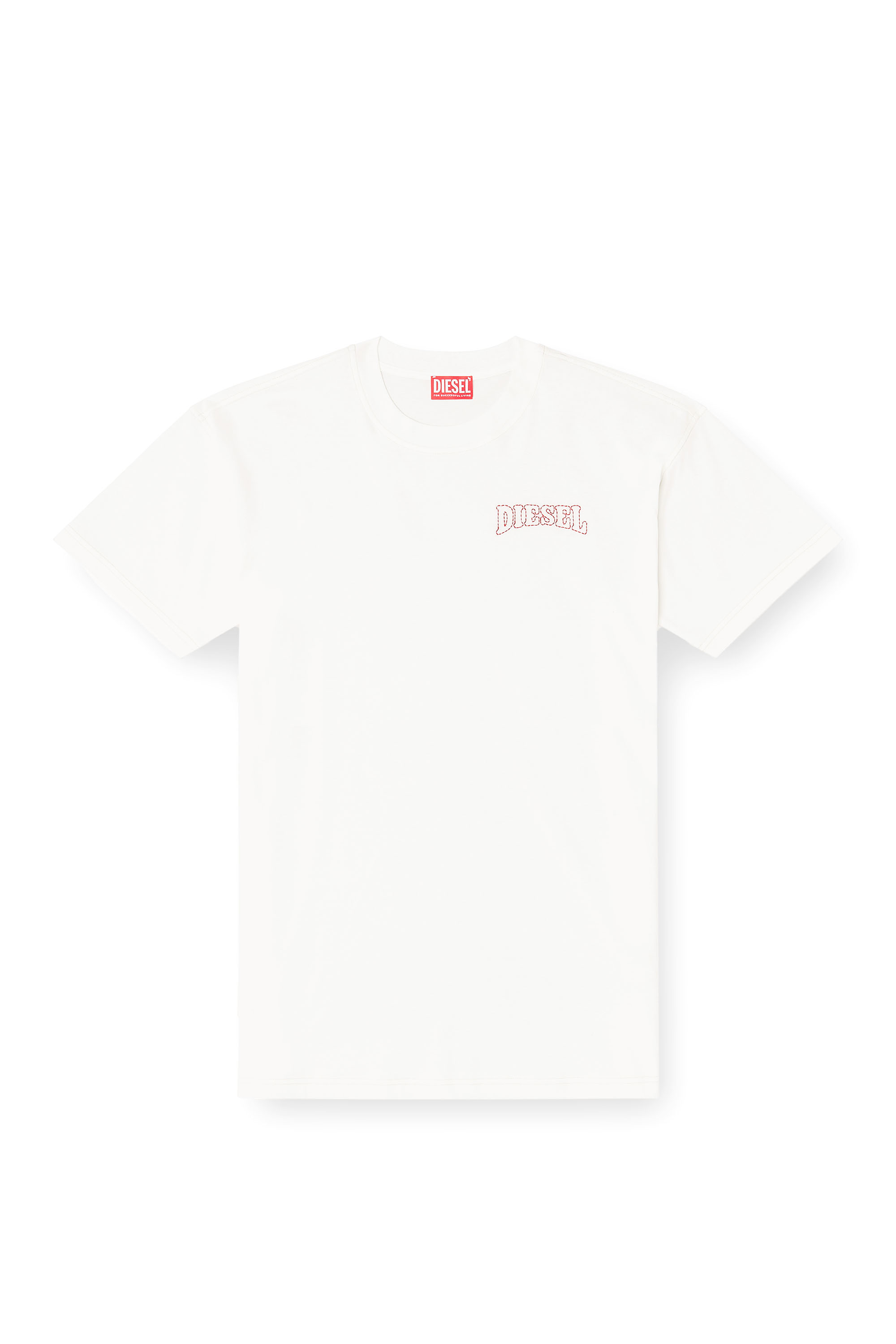 Diesel - T-NORM-V16, Man's Regular cotton T-shirt with Diesel embroidery in White - 3