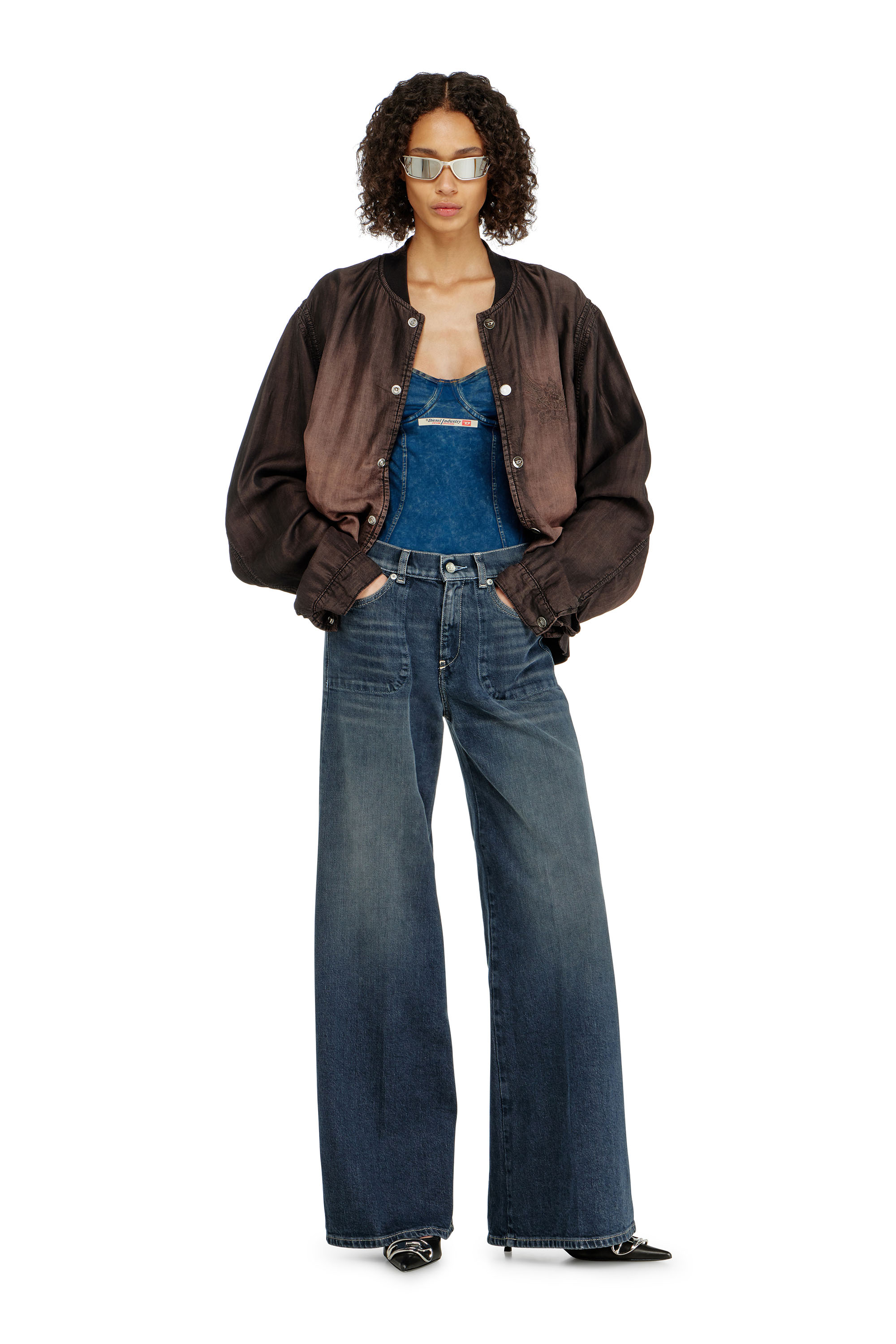 Diesel - Woman's Flare Jeans 1978 D-Akemi 007EI, Dark Blue - 1