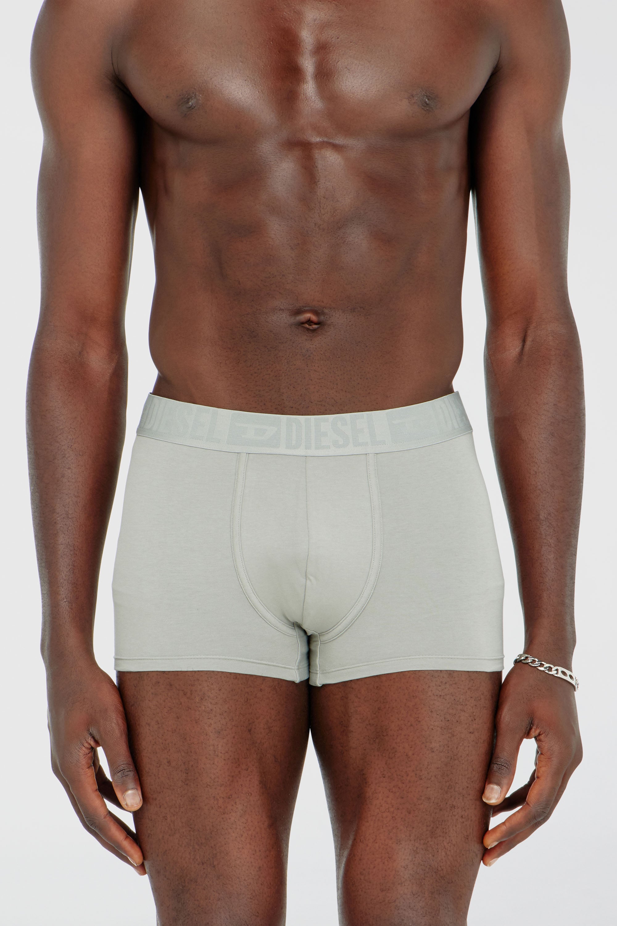 Diesel - MIKE-D-CORE-3PACK, Male's Three-pack of stretch cotton boxer briefs with tonal waistband in Gray/Black - 2