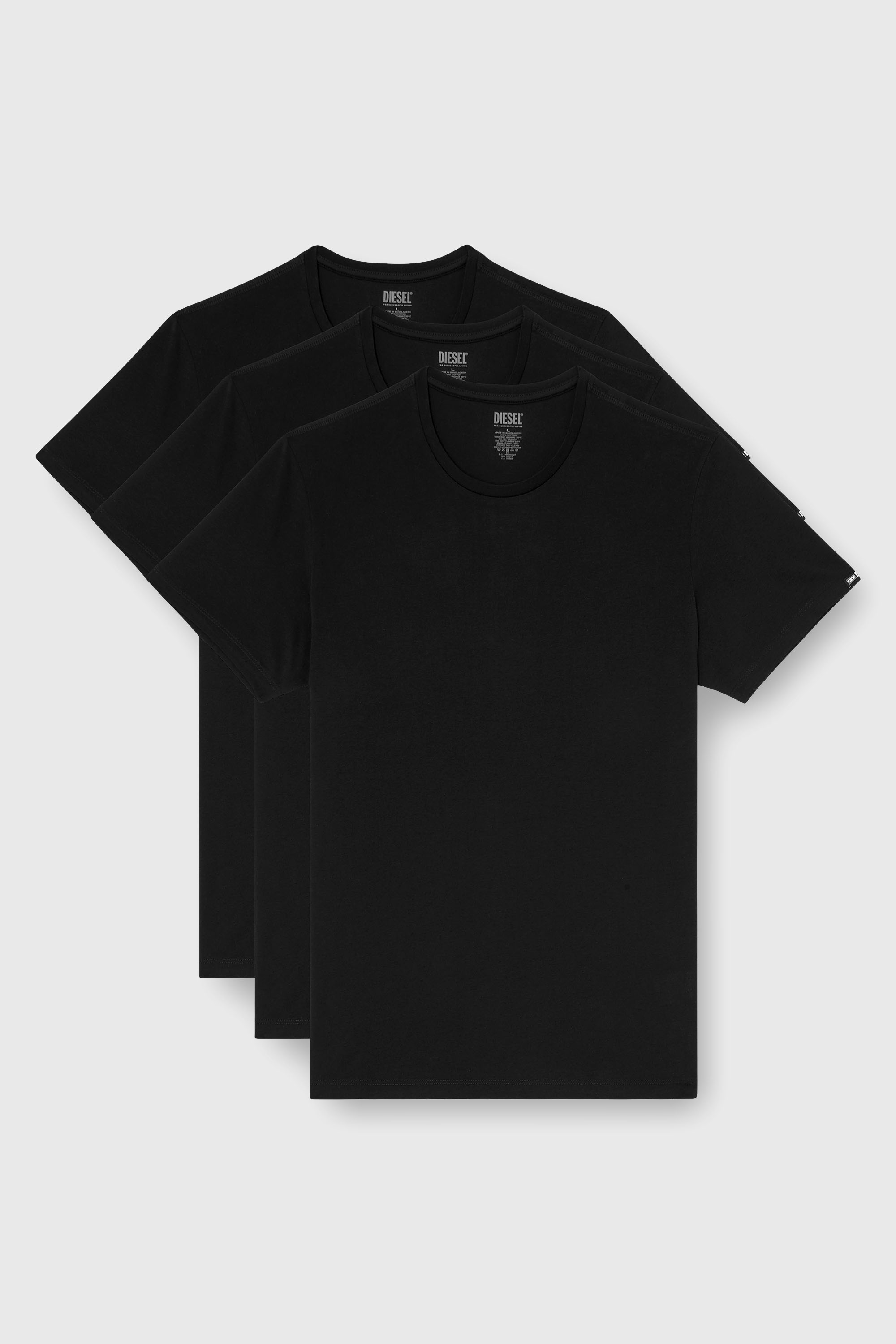Diesel - RANDAL-D-CORE-3PACK, Man's Set of 3 cotton T-shirts in Black - 2