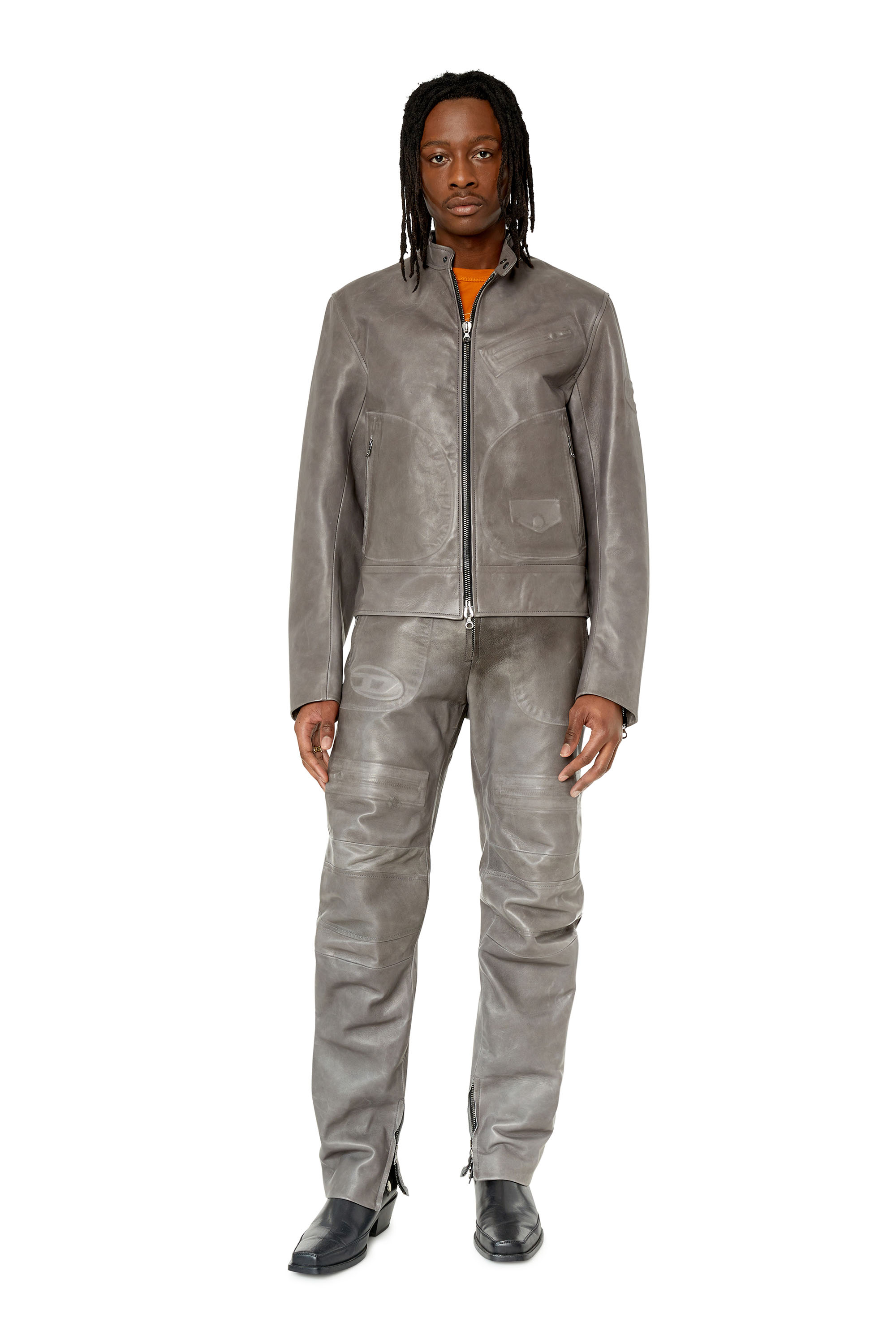 P-JOSHY Man: Pants in bonded leather | Diesel