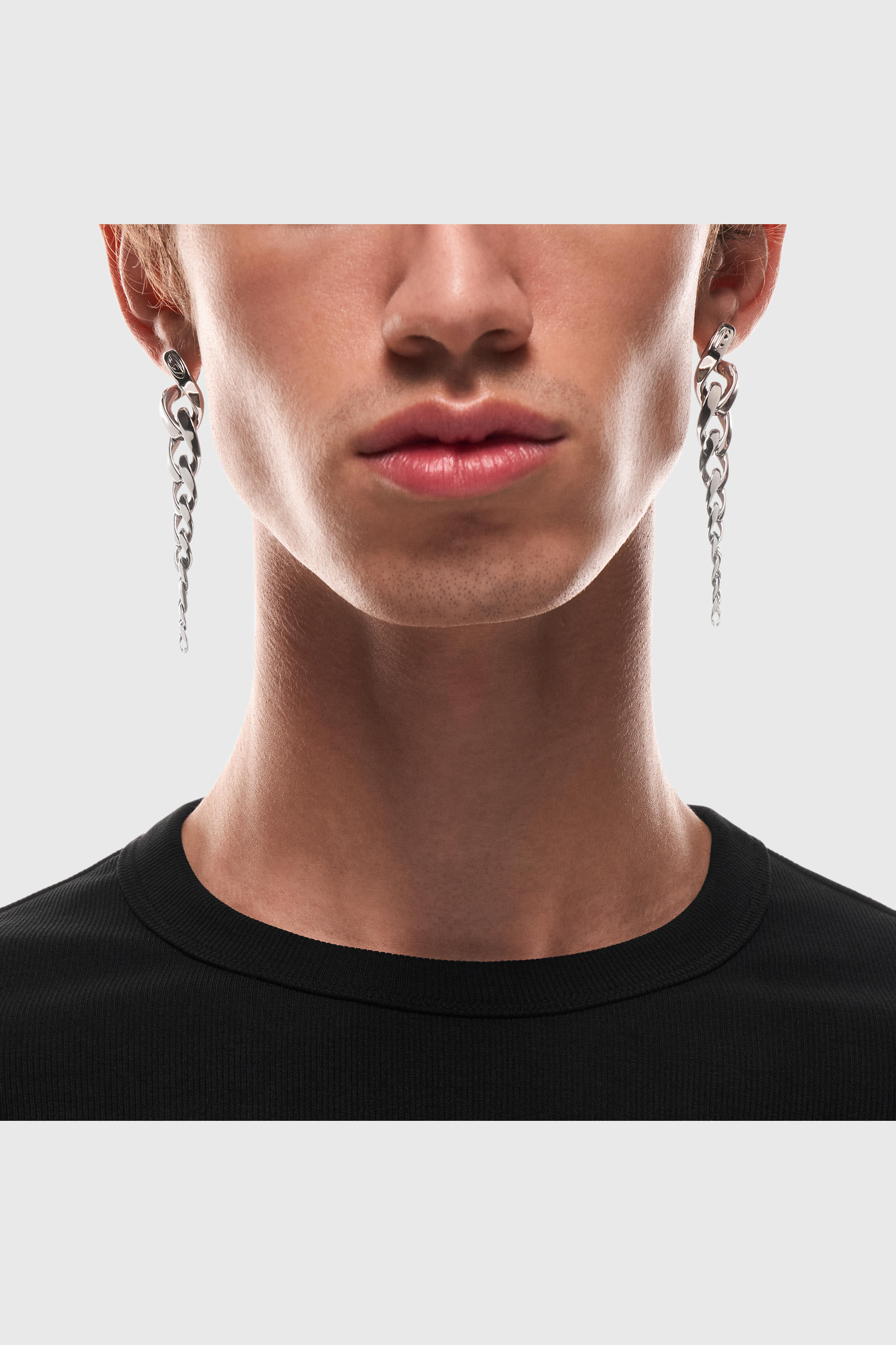 Diesel - DX1719040, Boucles d&rsquo;oreilles pendantes en acier inoxydable Mixte in Gris argent&eacute; - 4