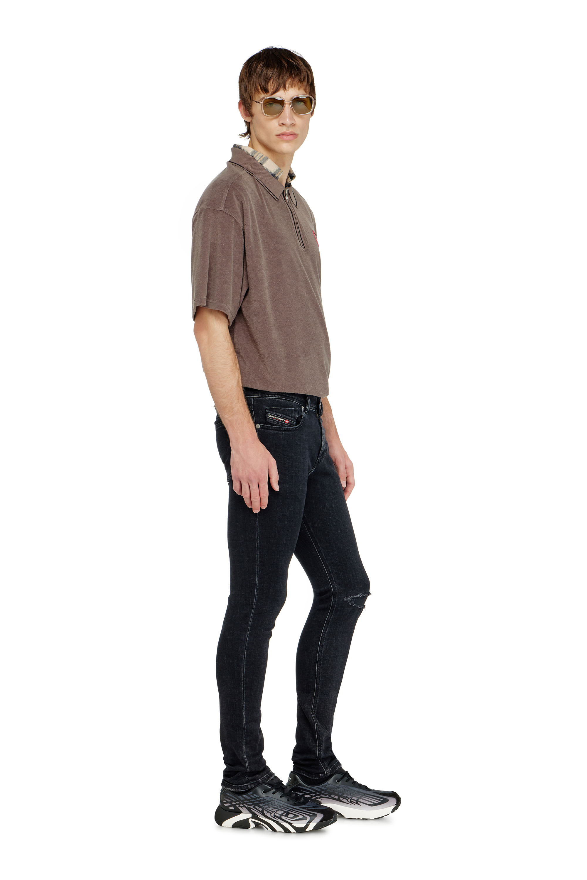 Diesel - Male's Skinny Jeans 1979 Sleenker 09P74, Black/Dark Grey - 2