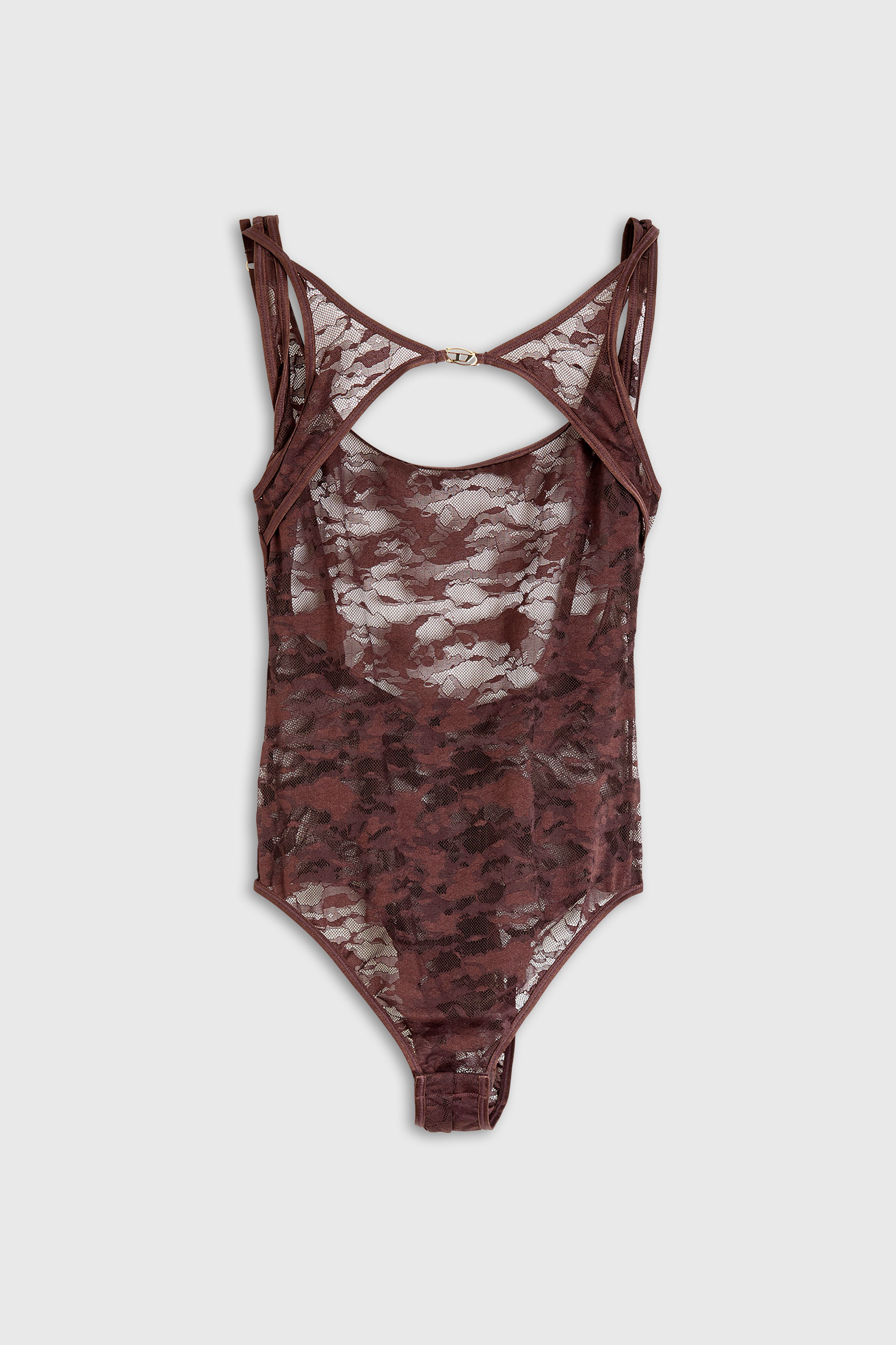 Diesel - LENA-UTLT, Body en dentelle camouflage Femme in Marron - 2