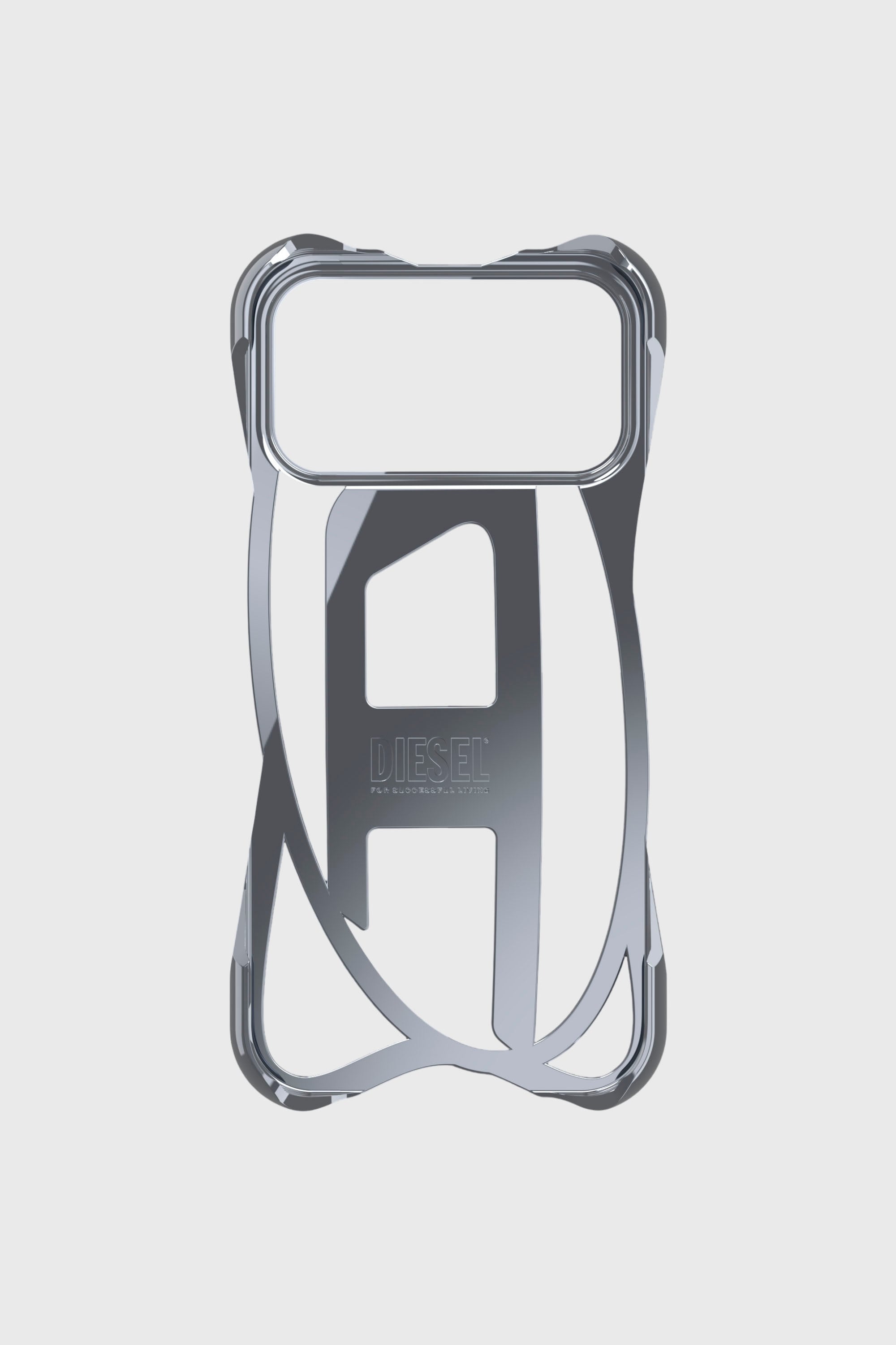 Women's Caged D glossy case for iPhone 17 Pro Max | Grey | Diesel