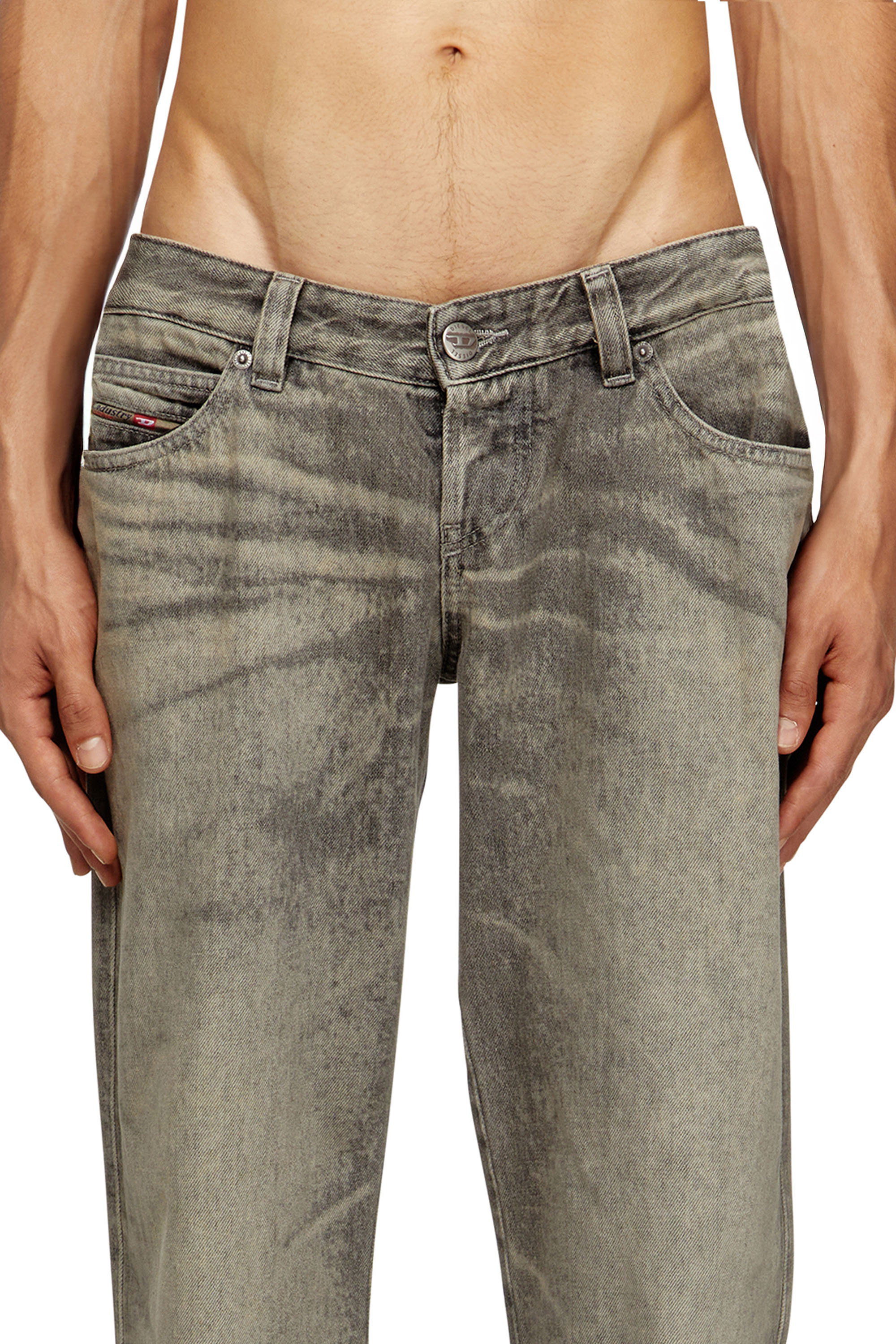 ★ POSZER★ Loose fit denim pants light gray 241LFDPT007 Men's Regular Jeans | Grey | Diesel D-Im