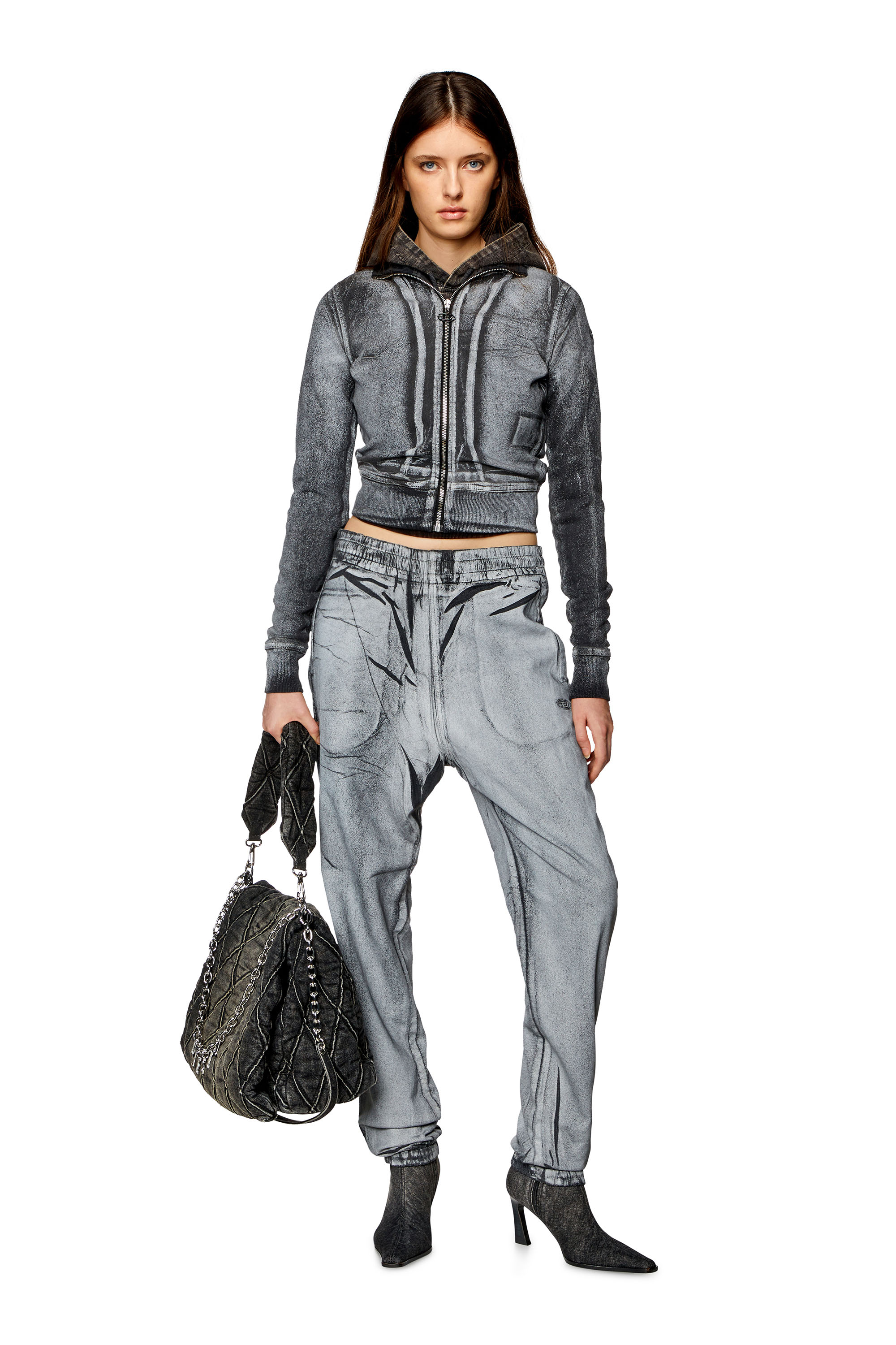 Diesel - Unisex's Slim D-Labb Track denim 068KQ, Grey - 4