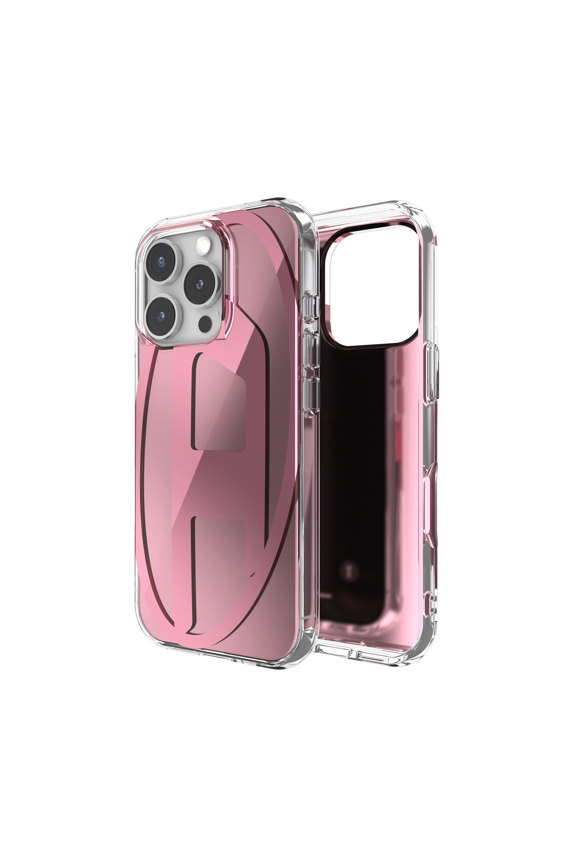 Women's Oval D Mirror Case for iP 16 Pro | Pink | Diesel