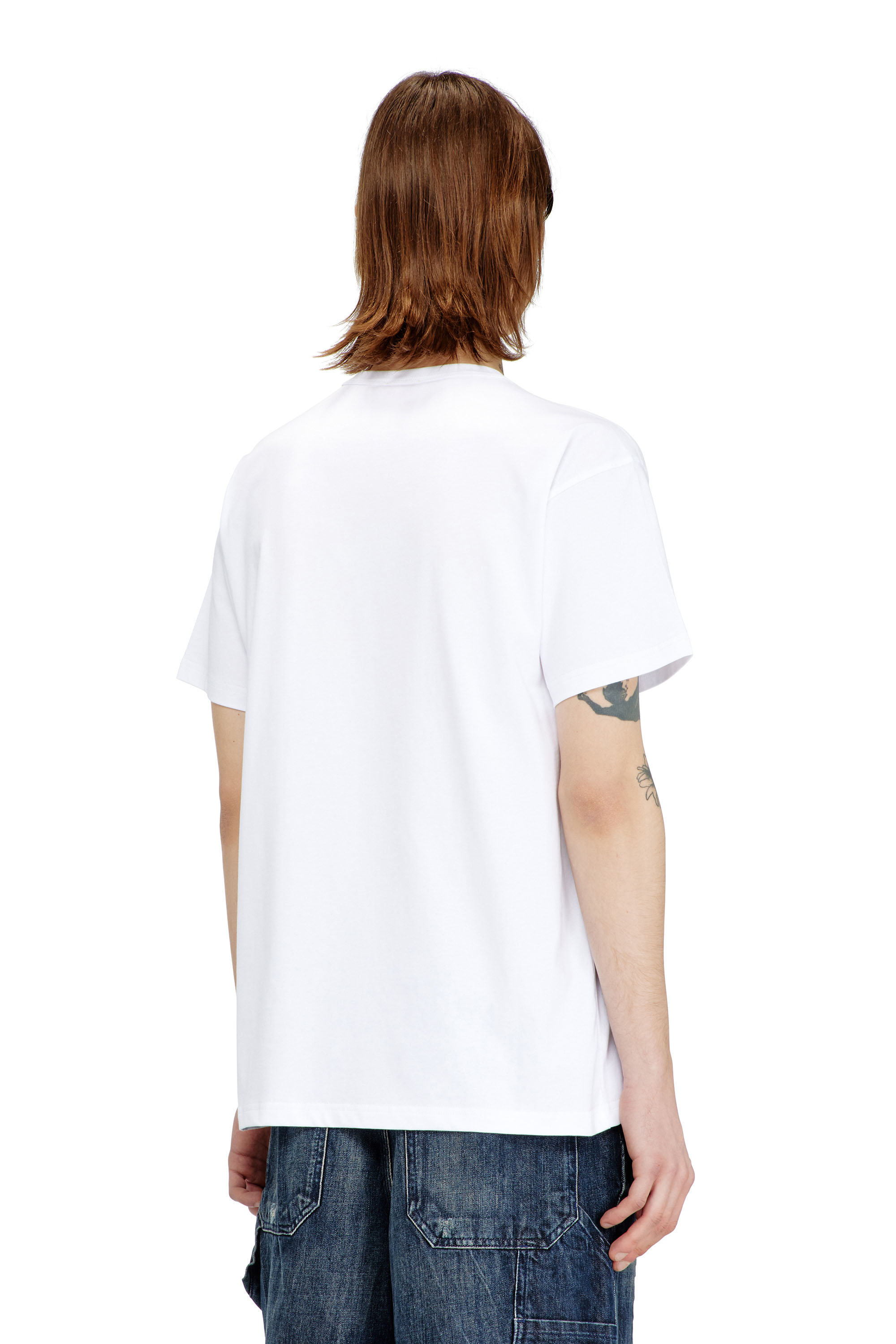 Diesel - T-NORM-V4, Camiseta con estampado de cerdo y logo Hombre in Blanco - 3