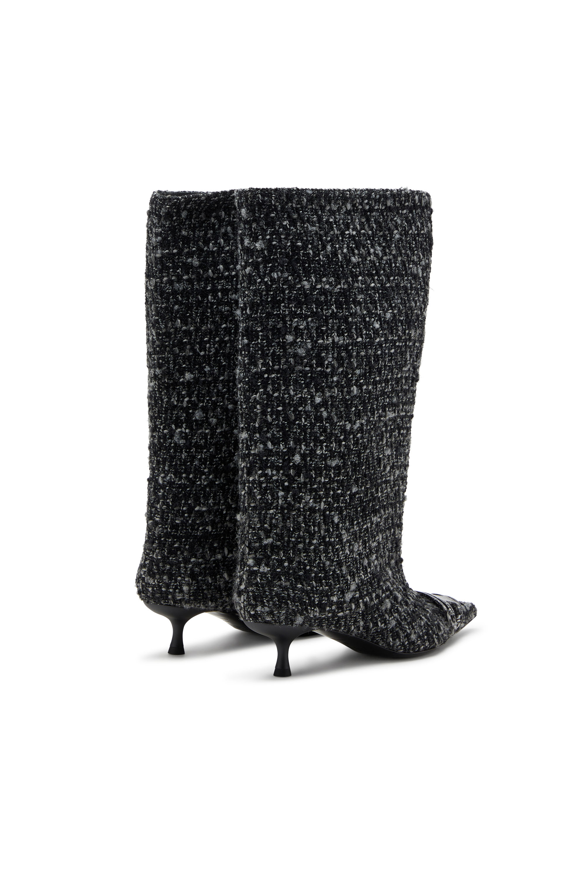 Diesel - D-VENUS 40 KB TUBE, Female's D-Venus-Bouclé  knee-high boots in Black - 3